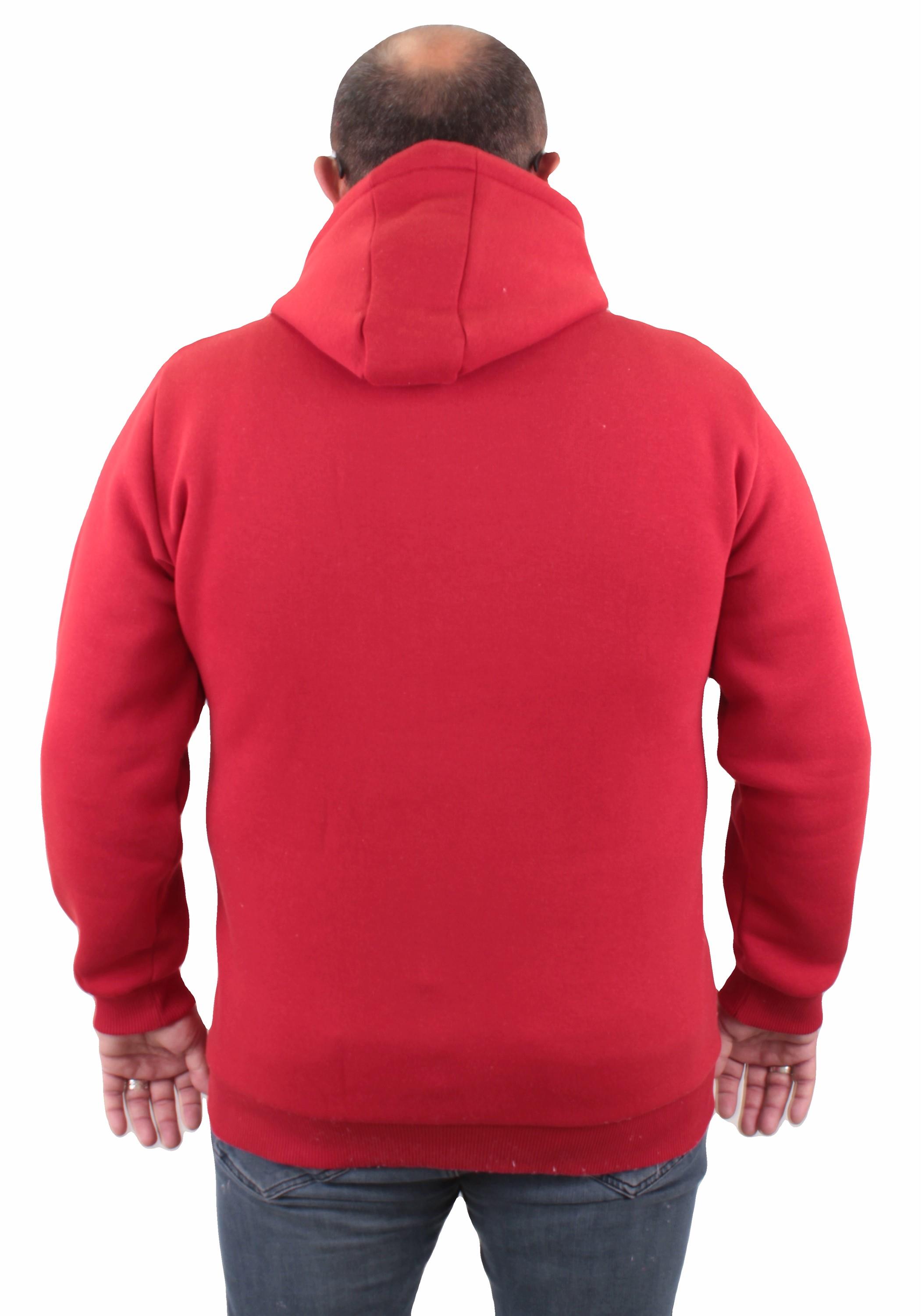 Erkek Büyük Beden Kapuşonlu Sweat Mnc.23215 KIRMIZI