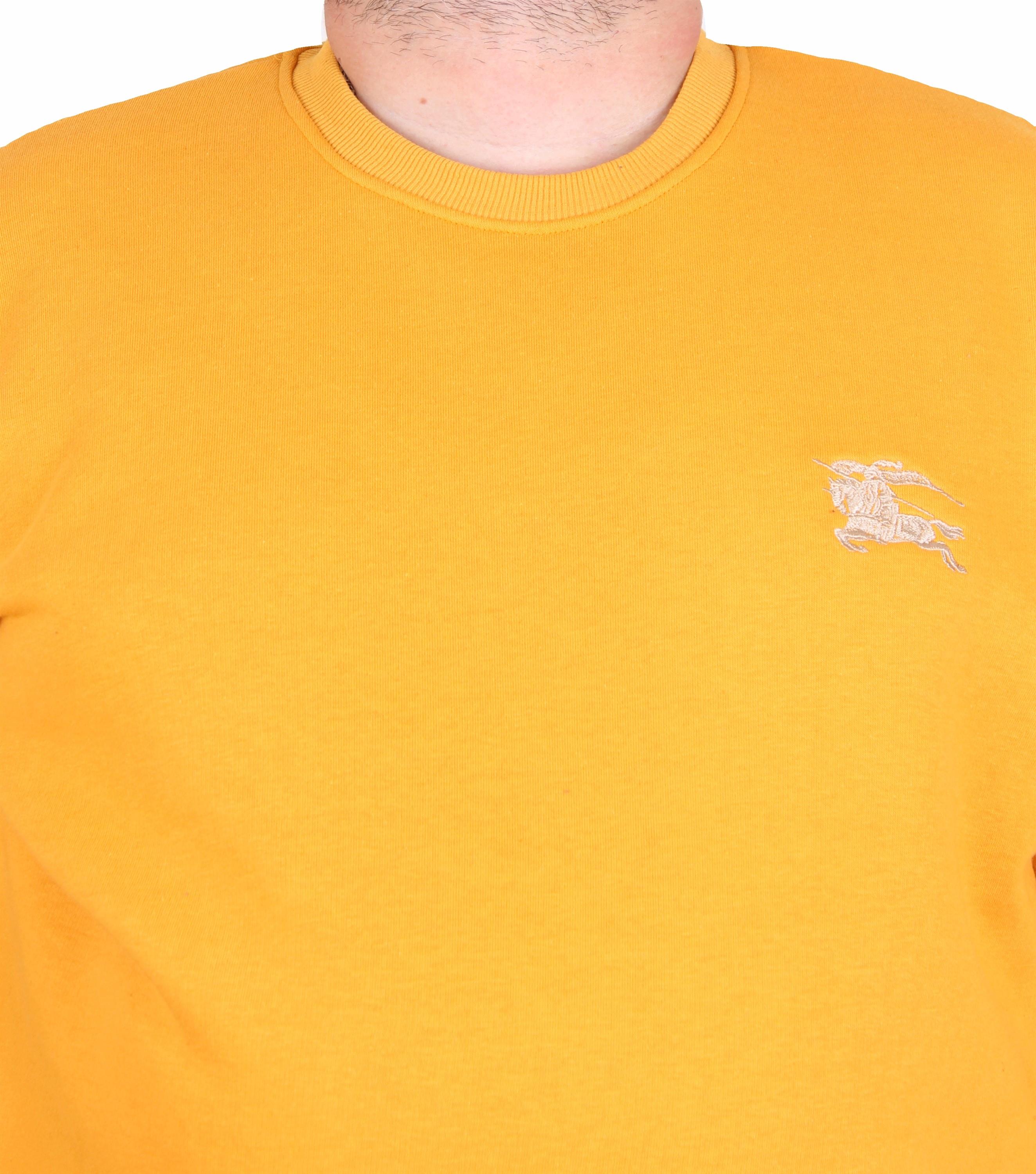 Erkek Büyük Beden Sıfır Yaka 3ip Sweat BRB 24206 HARDAL