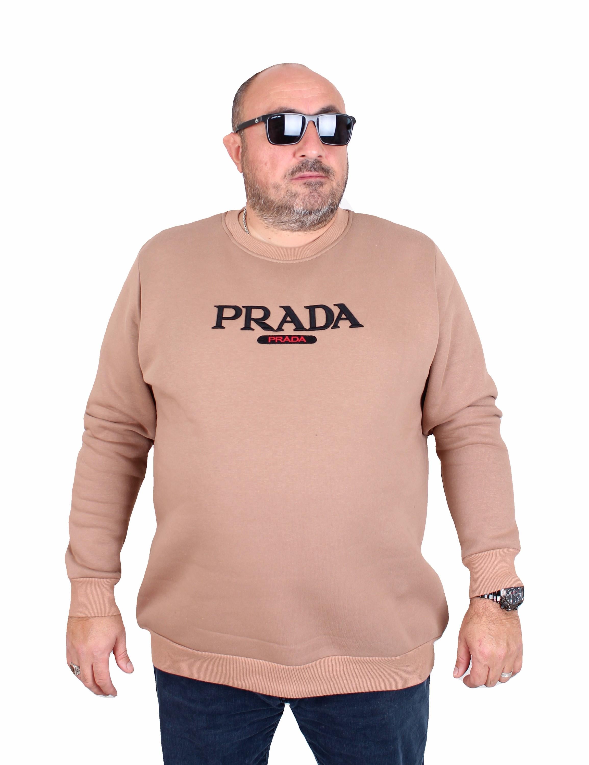 Erkek Büyük Beden Sıfır Yaka 3ip Sweat PRD 24207 S.KAHVE