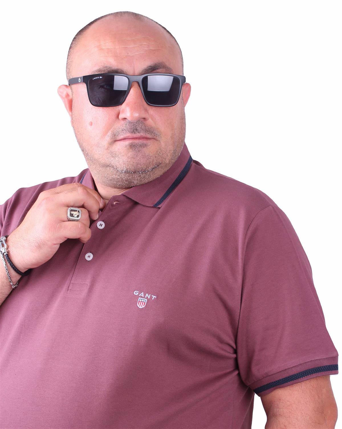 Tişört Polo Yaka GNT 23418 Eflatun