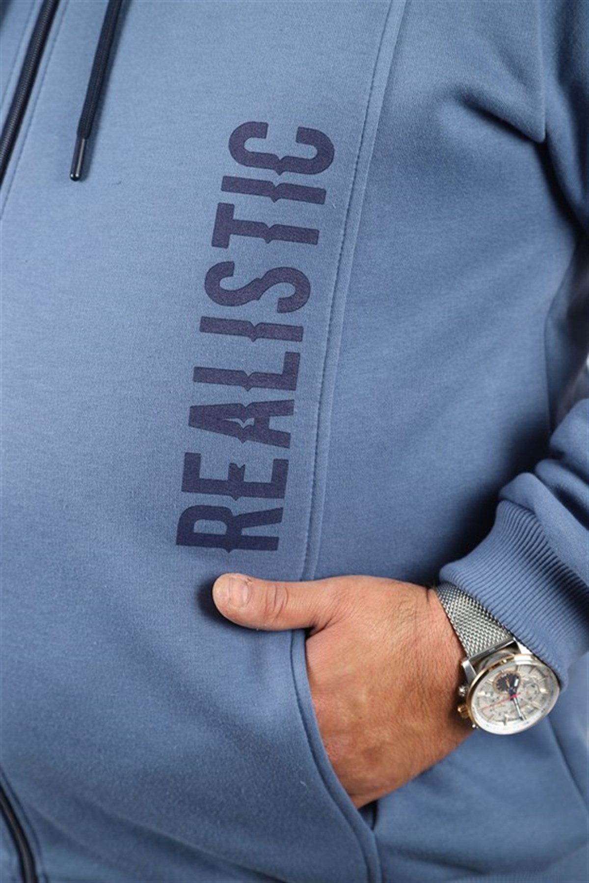 Starbattal Büyük Beden Erkek 3ip Sweat Realistic 22738 MAVI