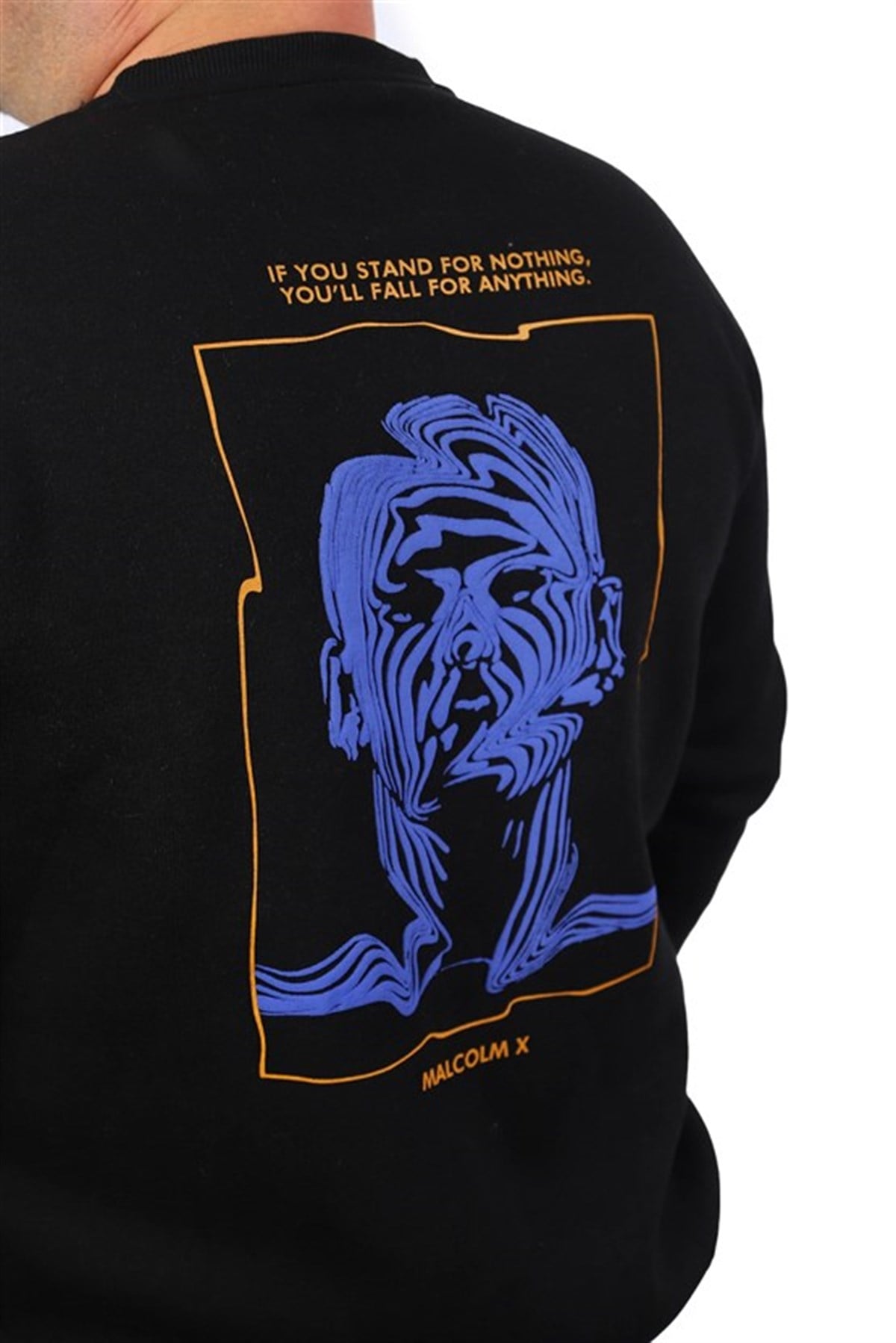 Starbattal Büyük Beden Erkek Sweat MalcolmX 22735 SIYAH
