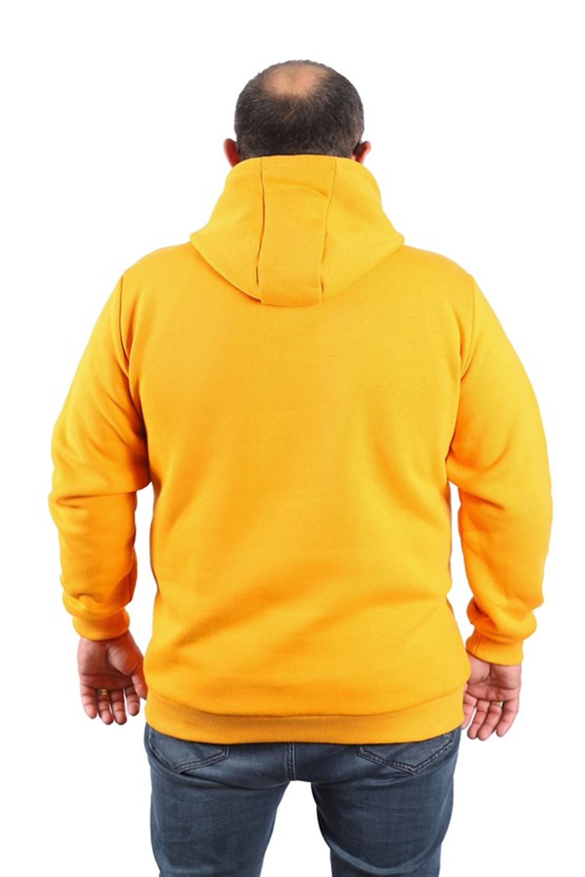 Starbattal Büyük Beden Kapüşonlu Sweat Twenty 22741 HARDAL
