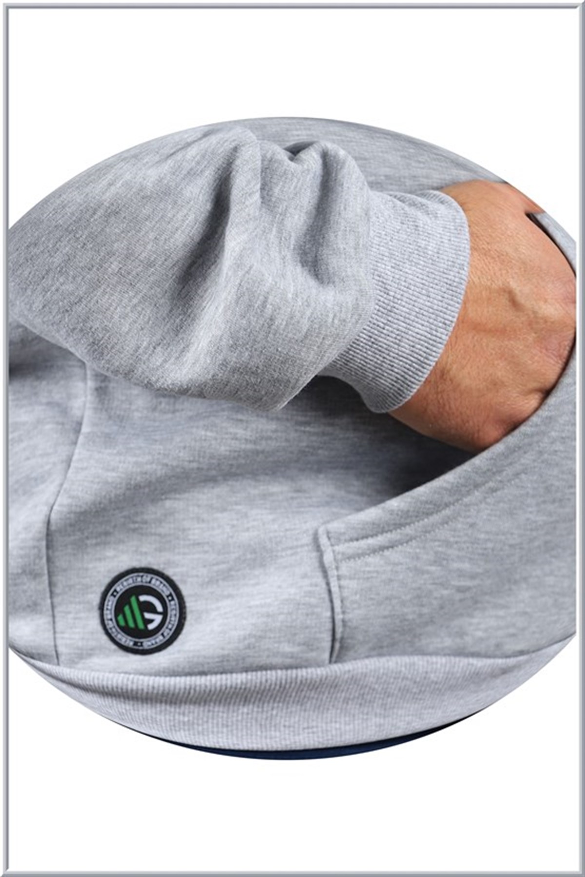 Starbattal Büyük Beden Sweatshirt Nitro 22739 GRI MELANJ