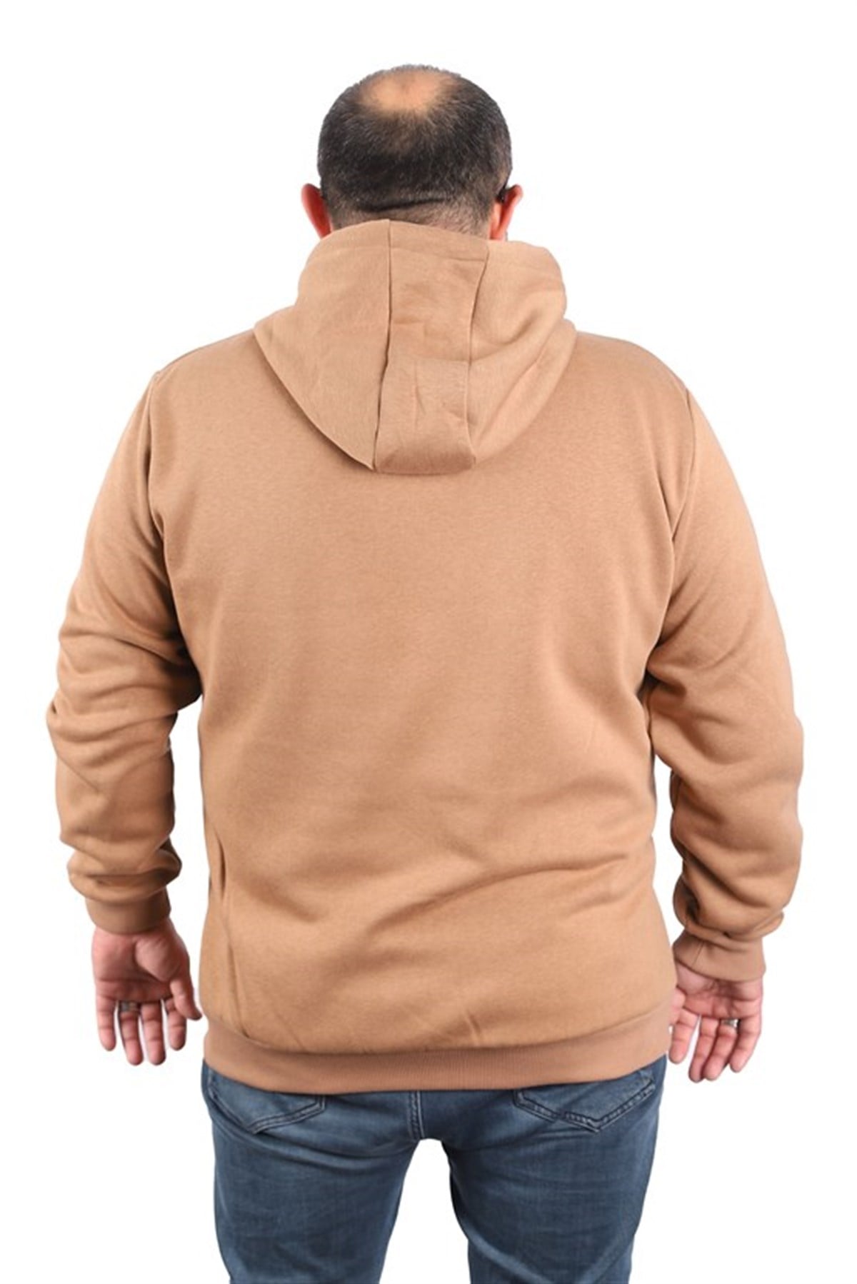 Starbattal Büyük Beden Unisex Kapüşonlu 3ip Sweat 11701 S.KAHVE