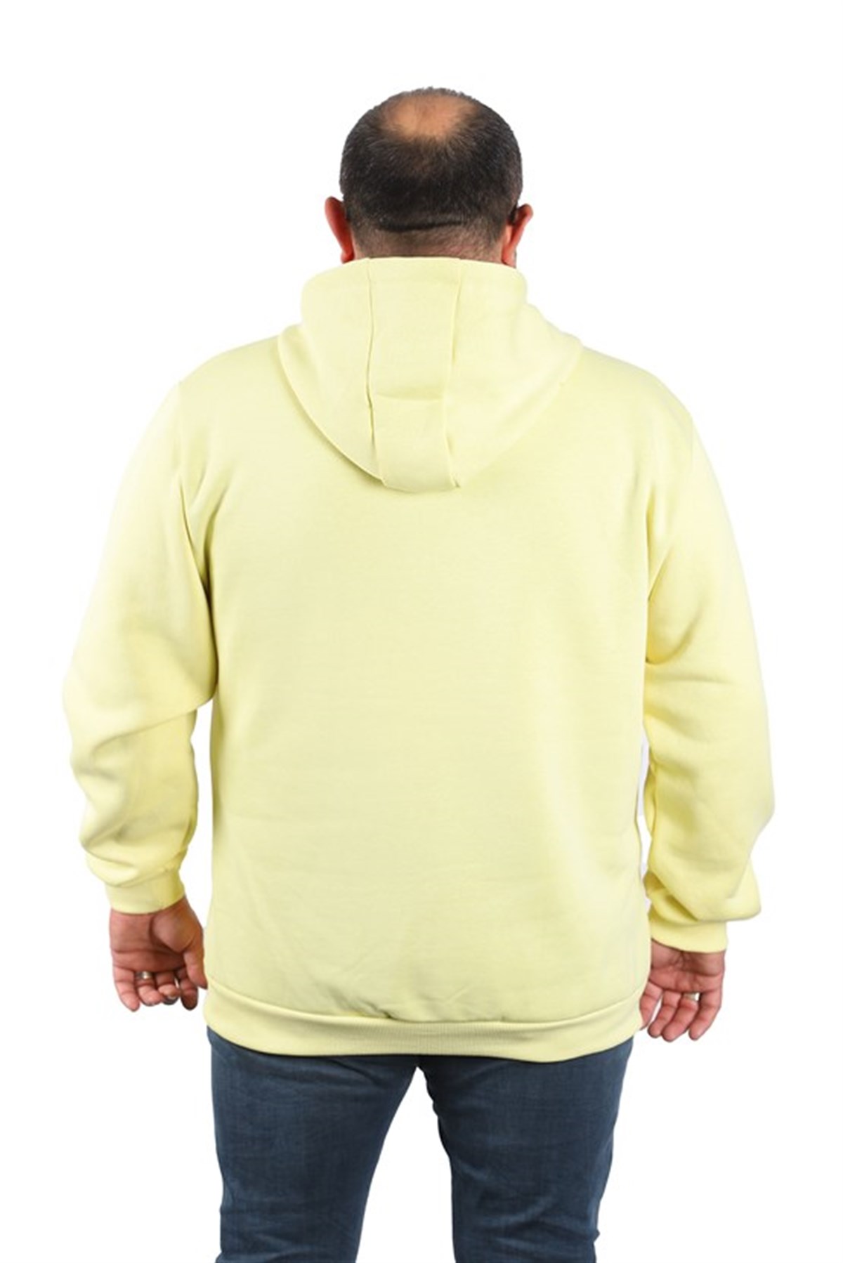 Starbattal Büyük Beden Unisex Kapüşonlu 3ip Sweat 11701 SARI