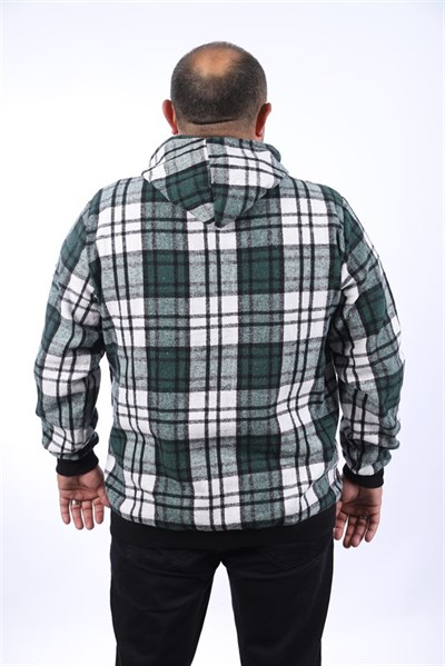 Starbattal Kangaroo Pocket Oduncu Sweat-Gömlek Stripe 22209-1436