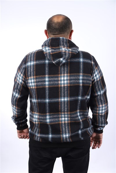 Starbattal Kangaroo Pocket Oduncu Sweat-Gömlek Stripe 22209-1427