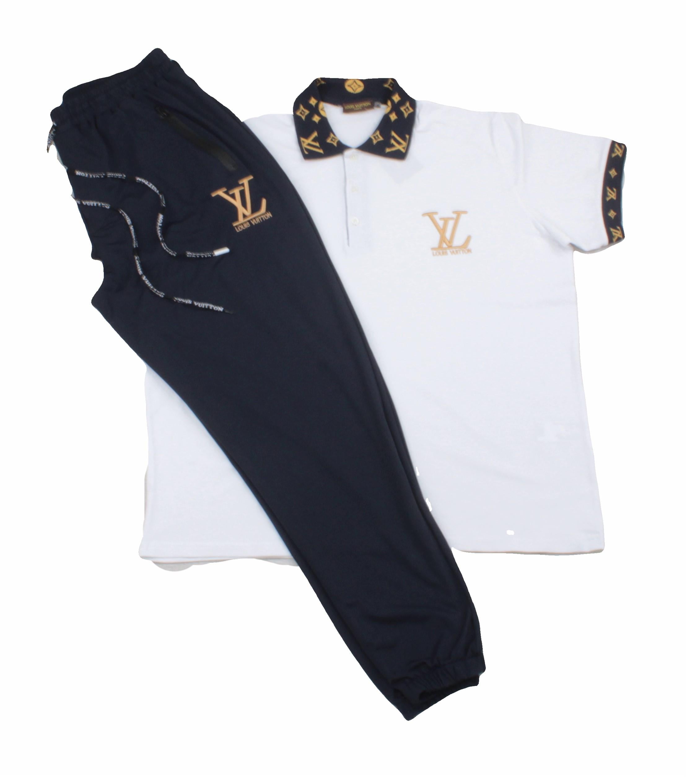 Erkek Büyük Beden yazlık üst Polo Yaka Eşofman Takım LW TK711 LACIVERT