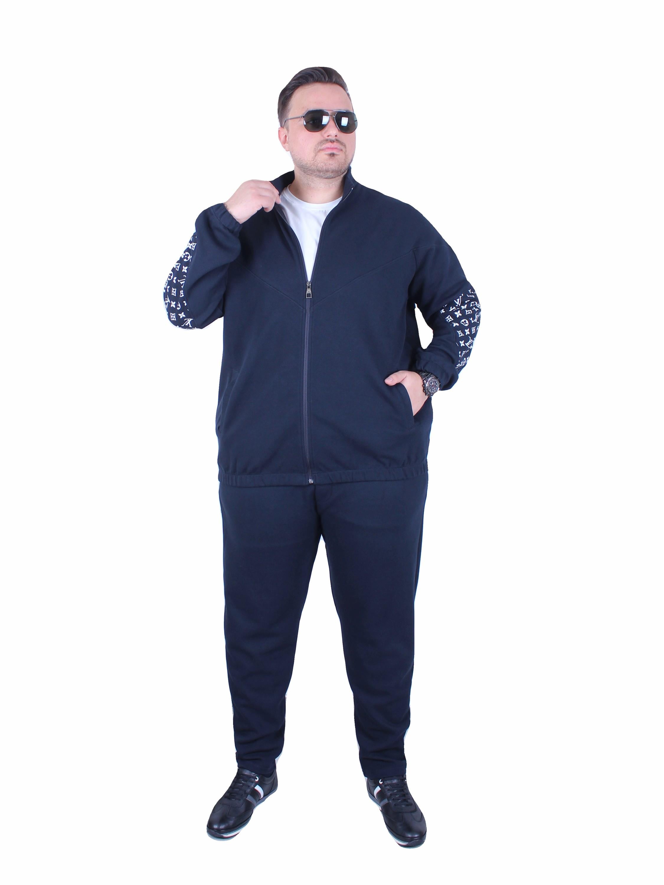 Büyük Beden Erkek Eşofman Takım LV.TK25603 LACIVERT