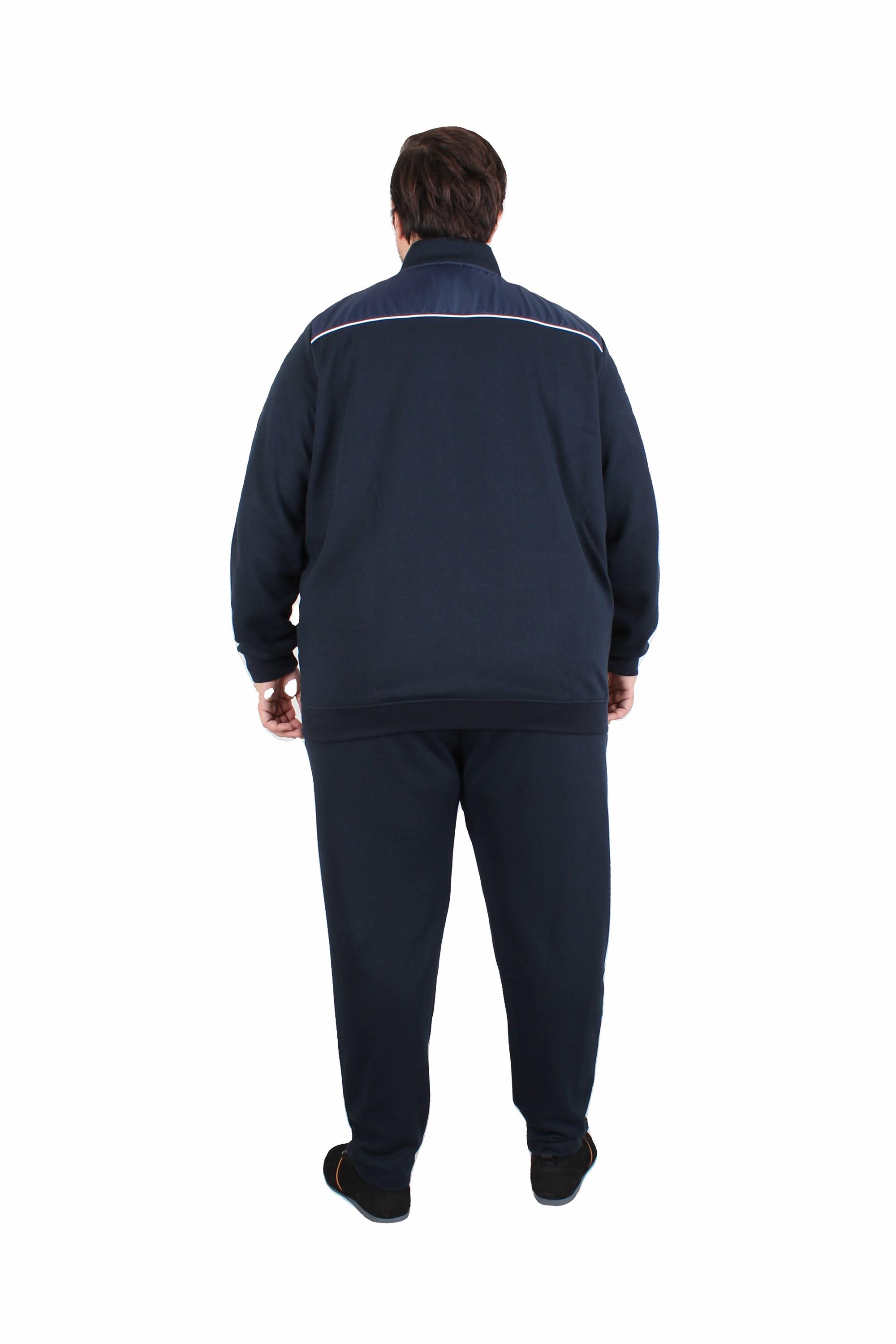 Erkek Büyük Beden Double Face Pike Eşofman Takım PRD.TK25604 LACIVERT