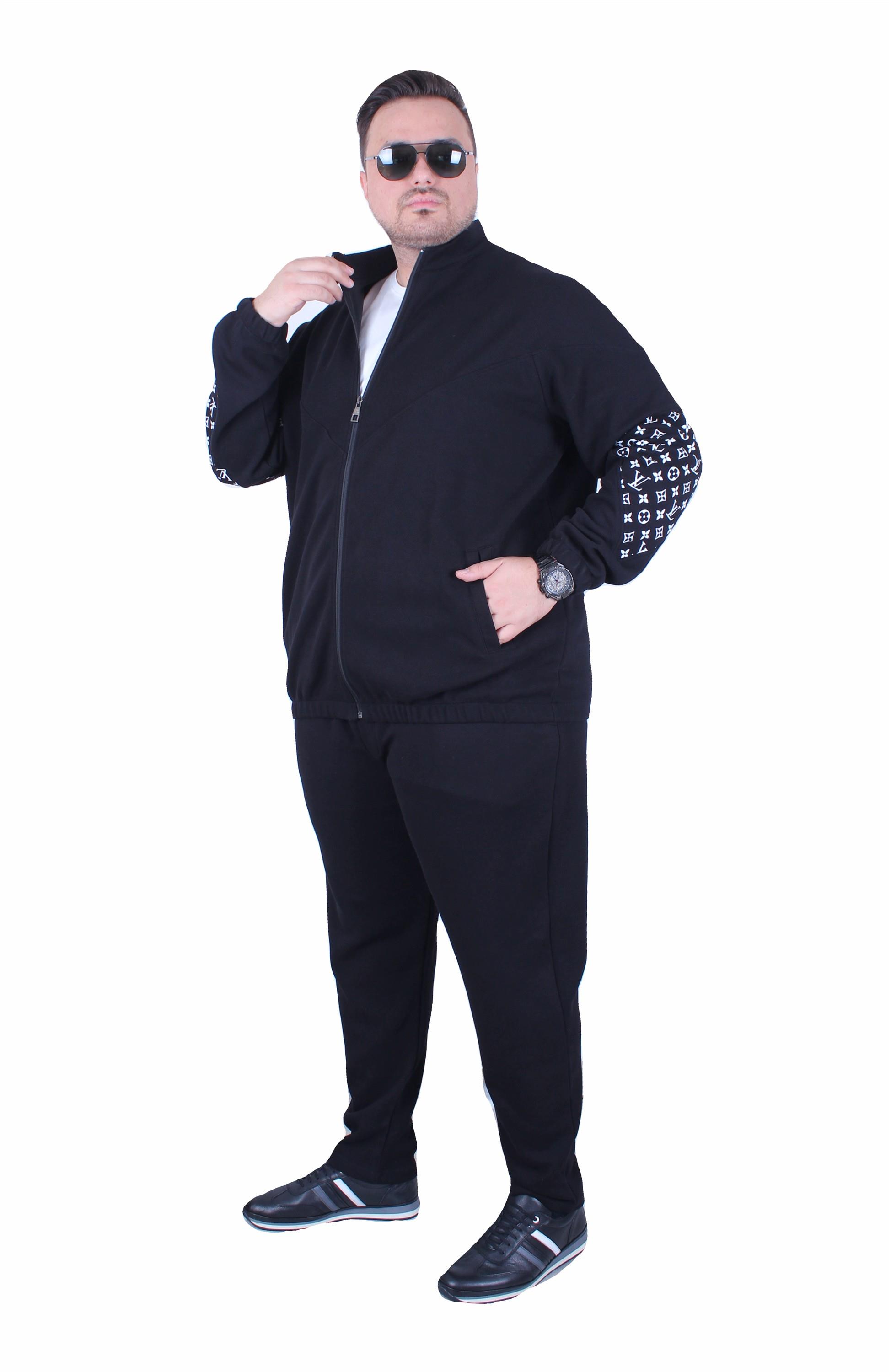 Büyük Beden Erkek Eşofman Takım LV.TK25603 SIYAH