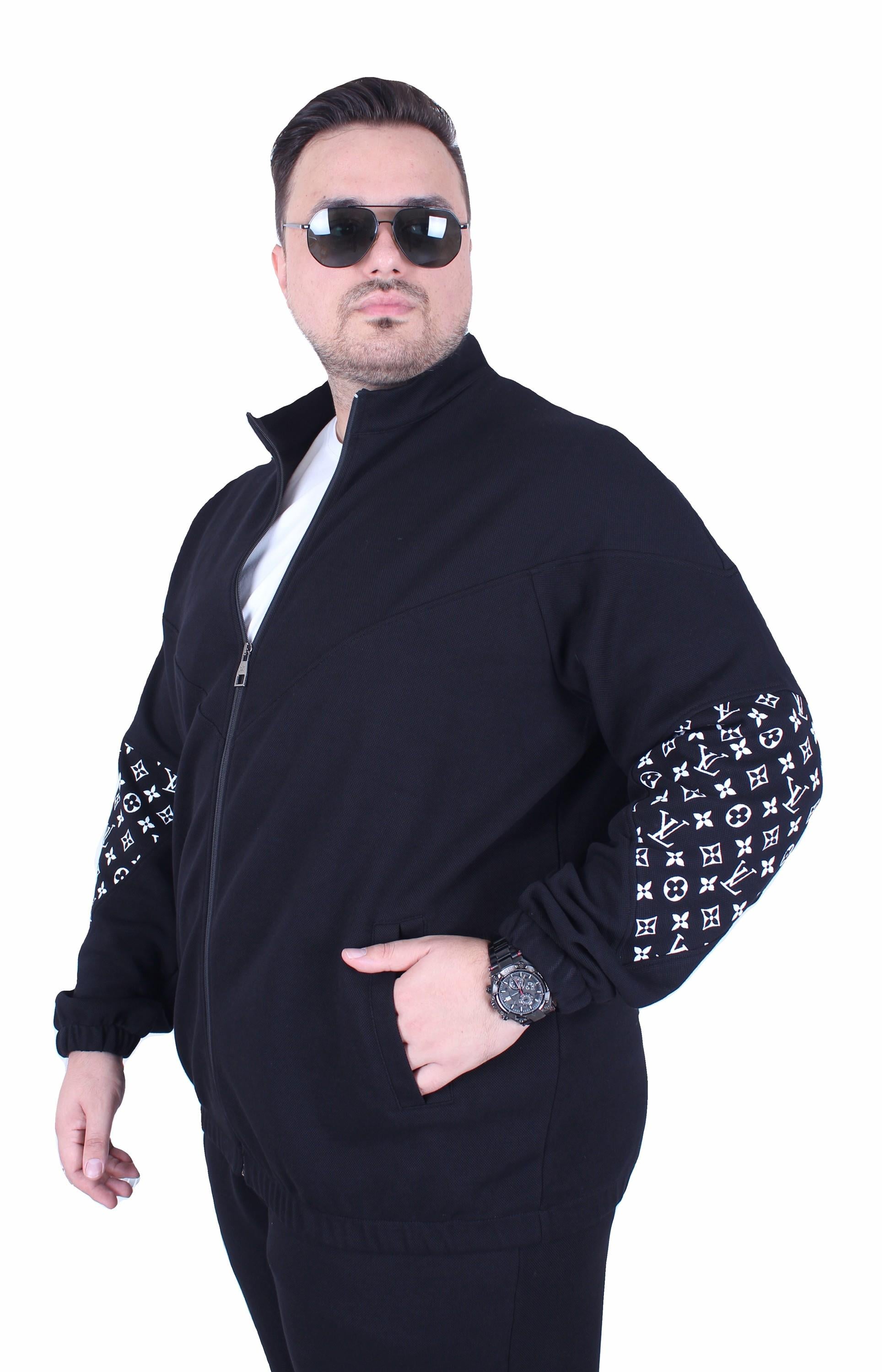 Büyük Beden Erkek Eşofman Takım LV.TK25603 SIYAH