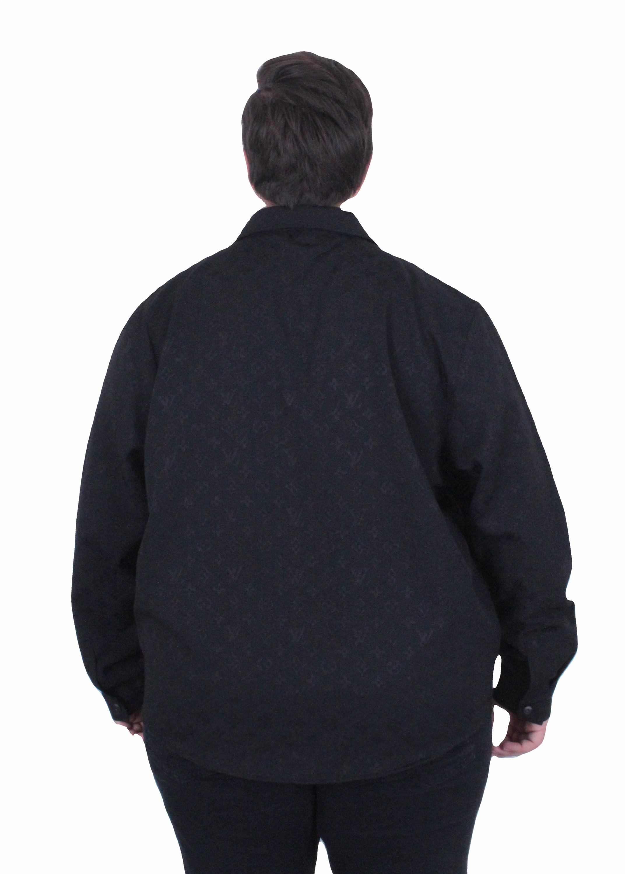 Erkek Büyük Beden Uzun Kollu Gömlek LV 25728 SIYAH