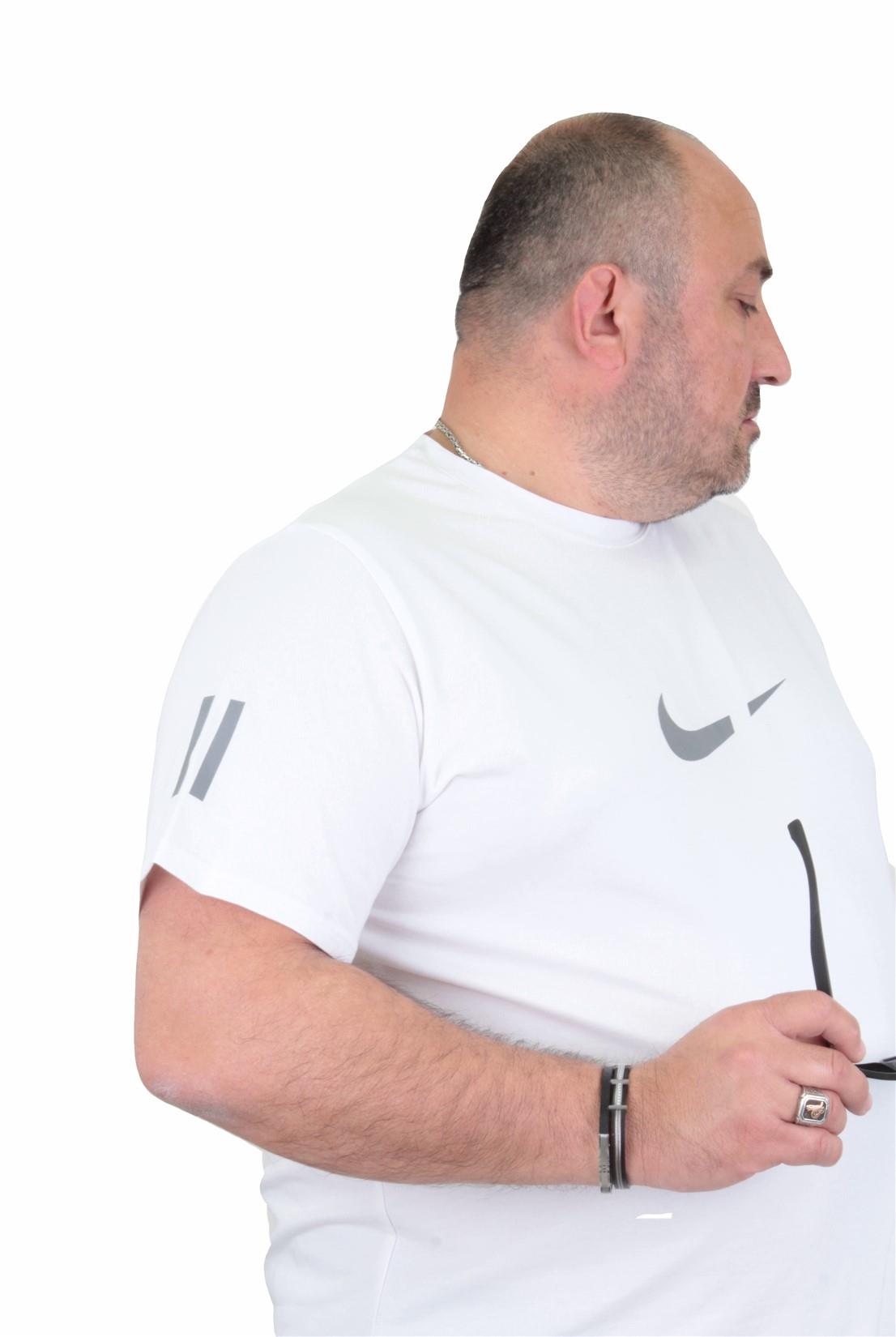 Erkek Büyük Beden Kapri-Tişört Takım NK TK720 Marin