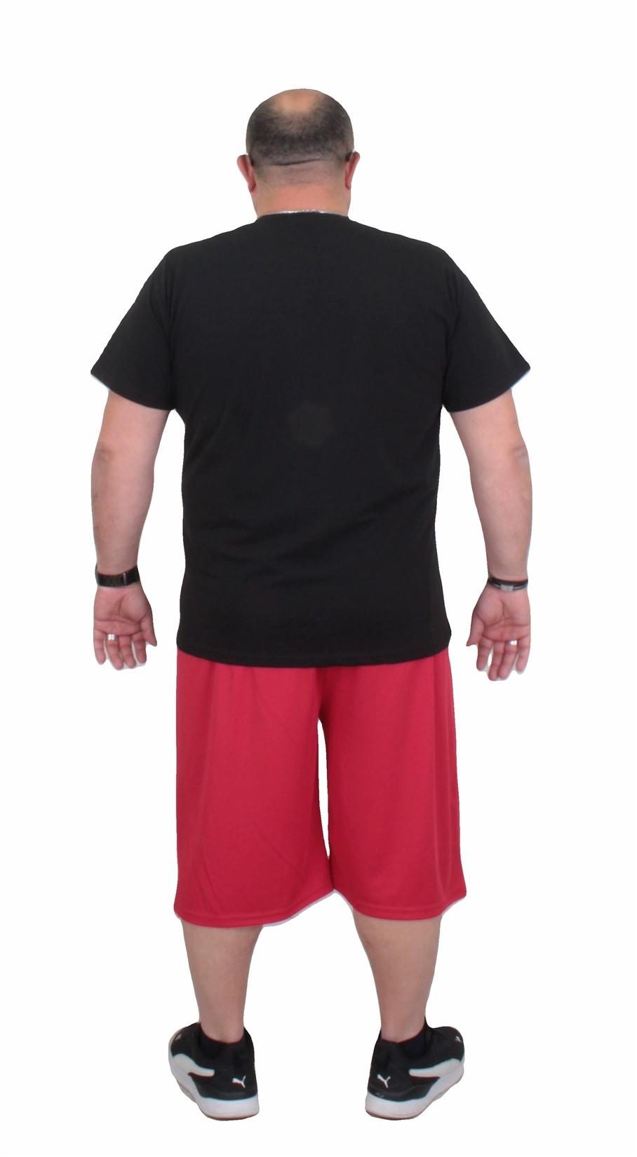 Erkek Büyük Beden Kapri-Kolsuz Tişört Takım PM TK721 KIRMIZI