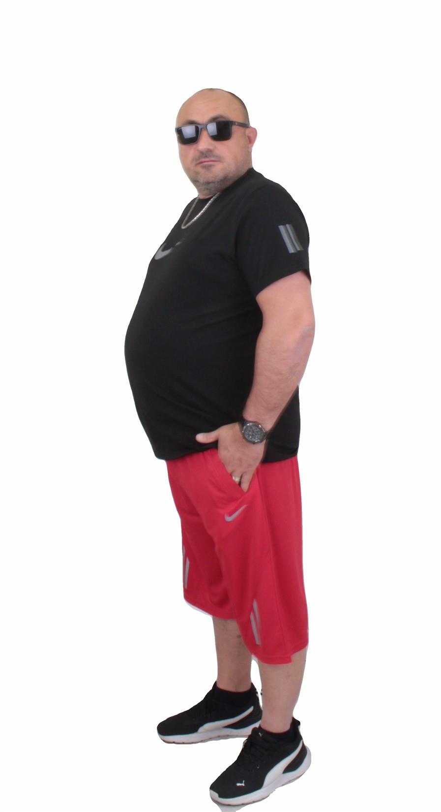 Erkek Büyük Beden Kapri-Tişört Takım NK TK720 KIRMIZI