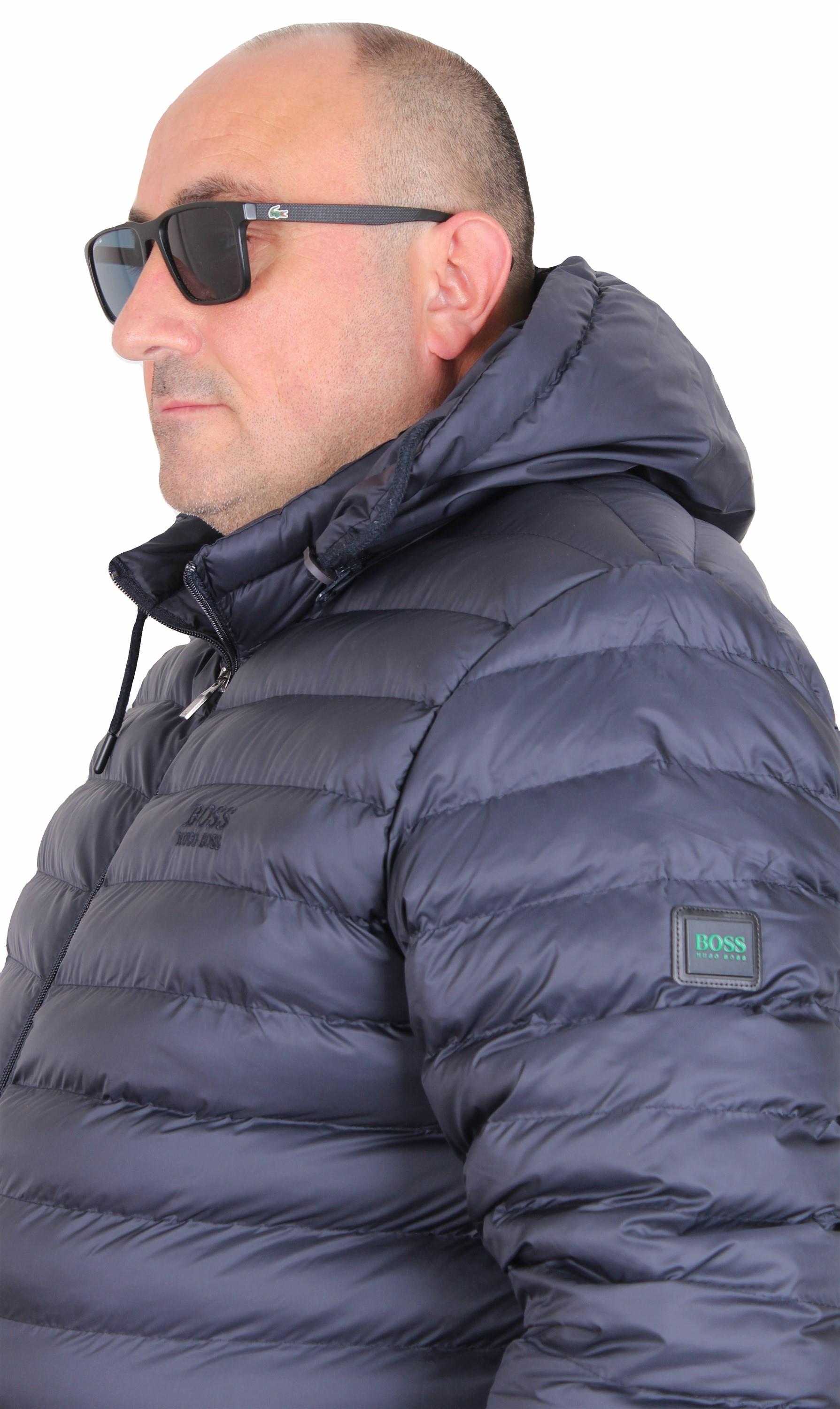 Erkek Büyük Beden Kapuşonlu Mont Bss 24825 LACIVERT