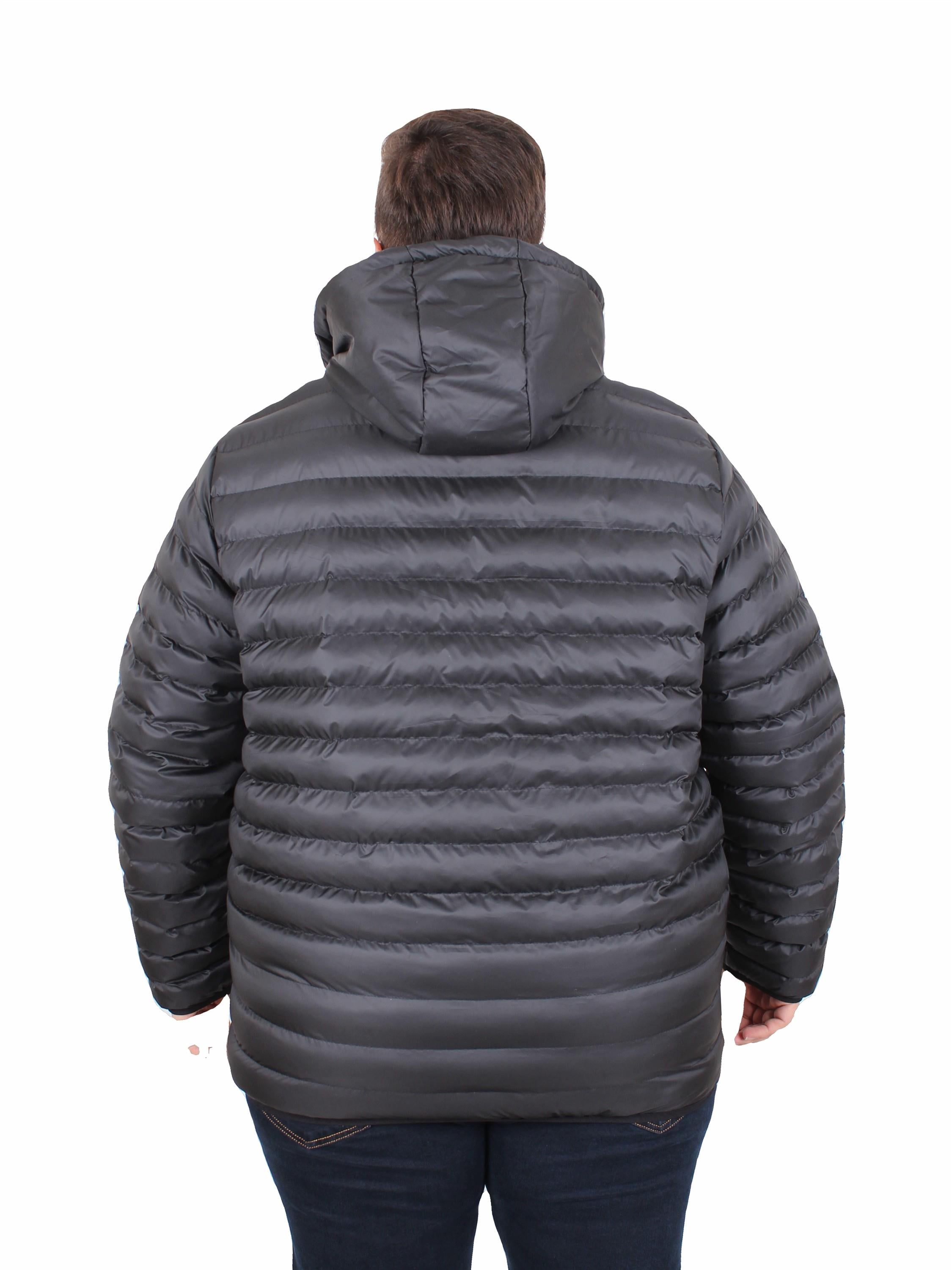 Erkek Büyük Beden Kapuşonlu Mont Bss 2501 SIYAH