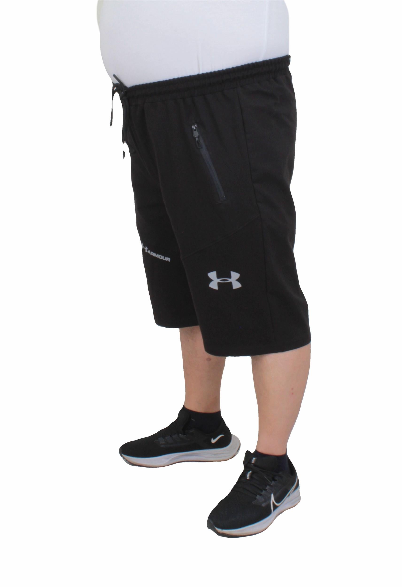 Büyük Beden Erkek Penye Şort UAR 24627 SIYAH