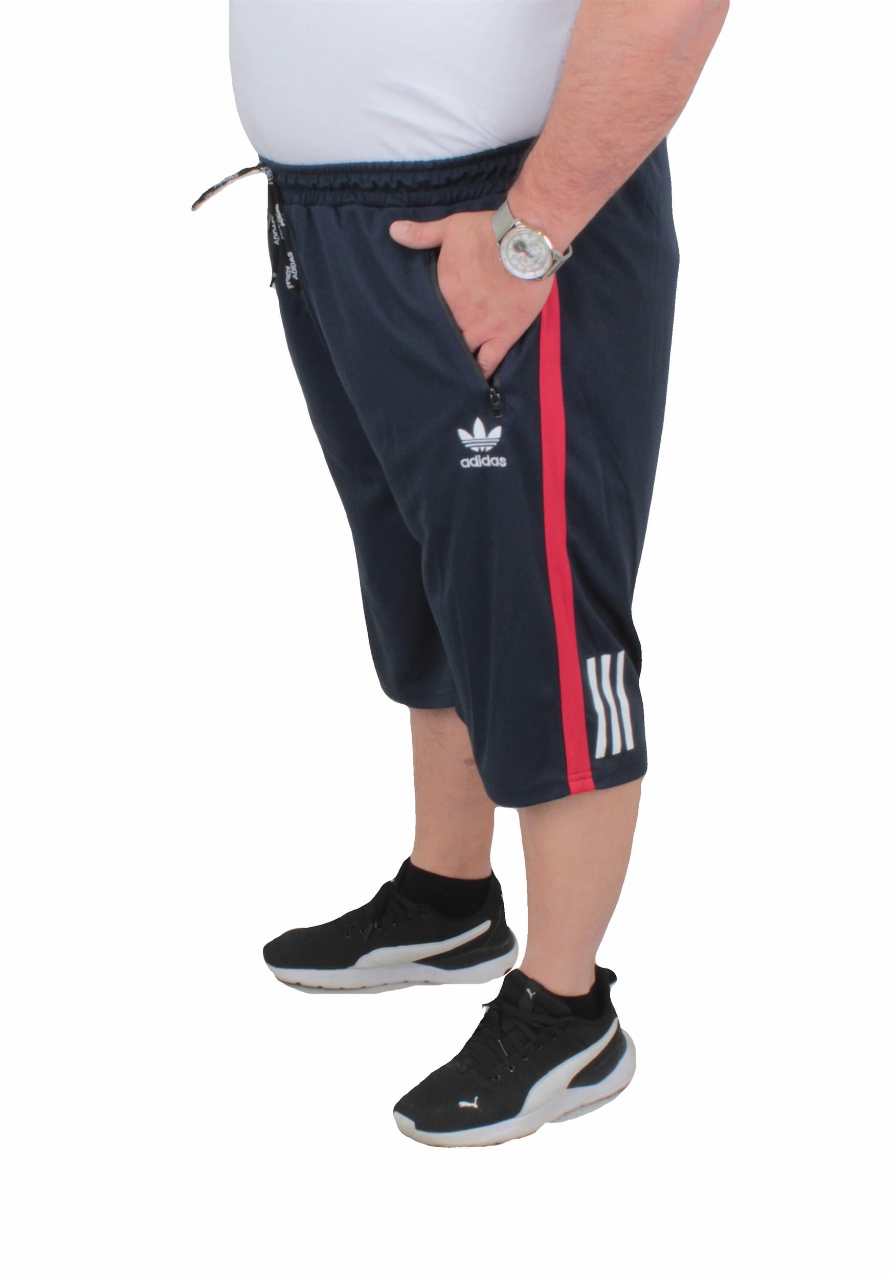 Erkek Büyük Beden Likralı Şort Damla Desen 24636 LACIVERT