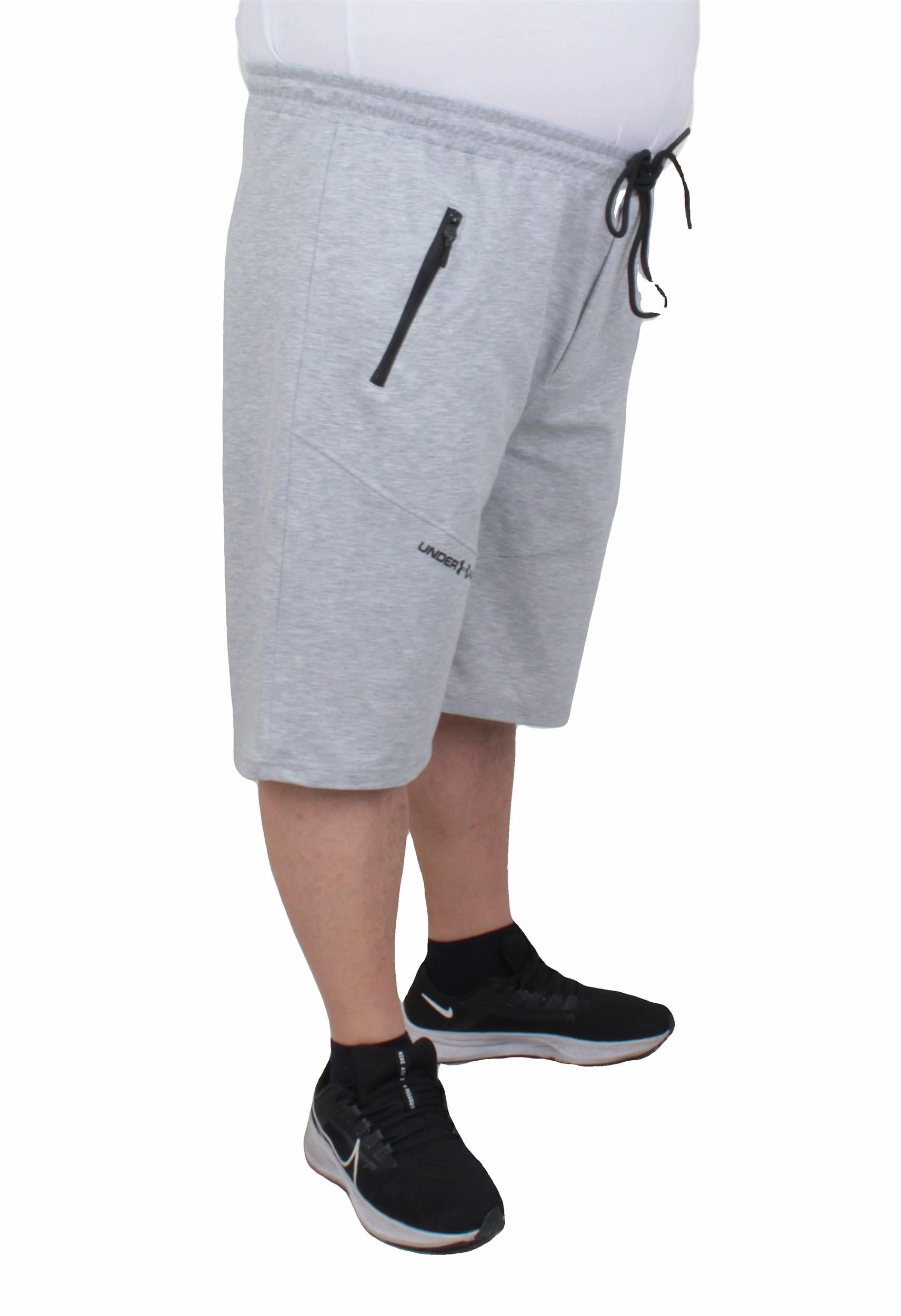 Büyük Beden Erkek Penye Şort UAR 24627 GRI MELANJ