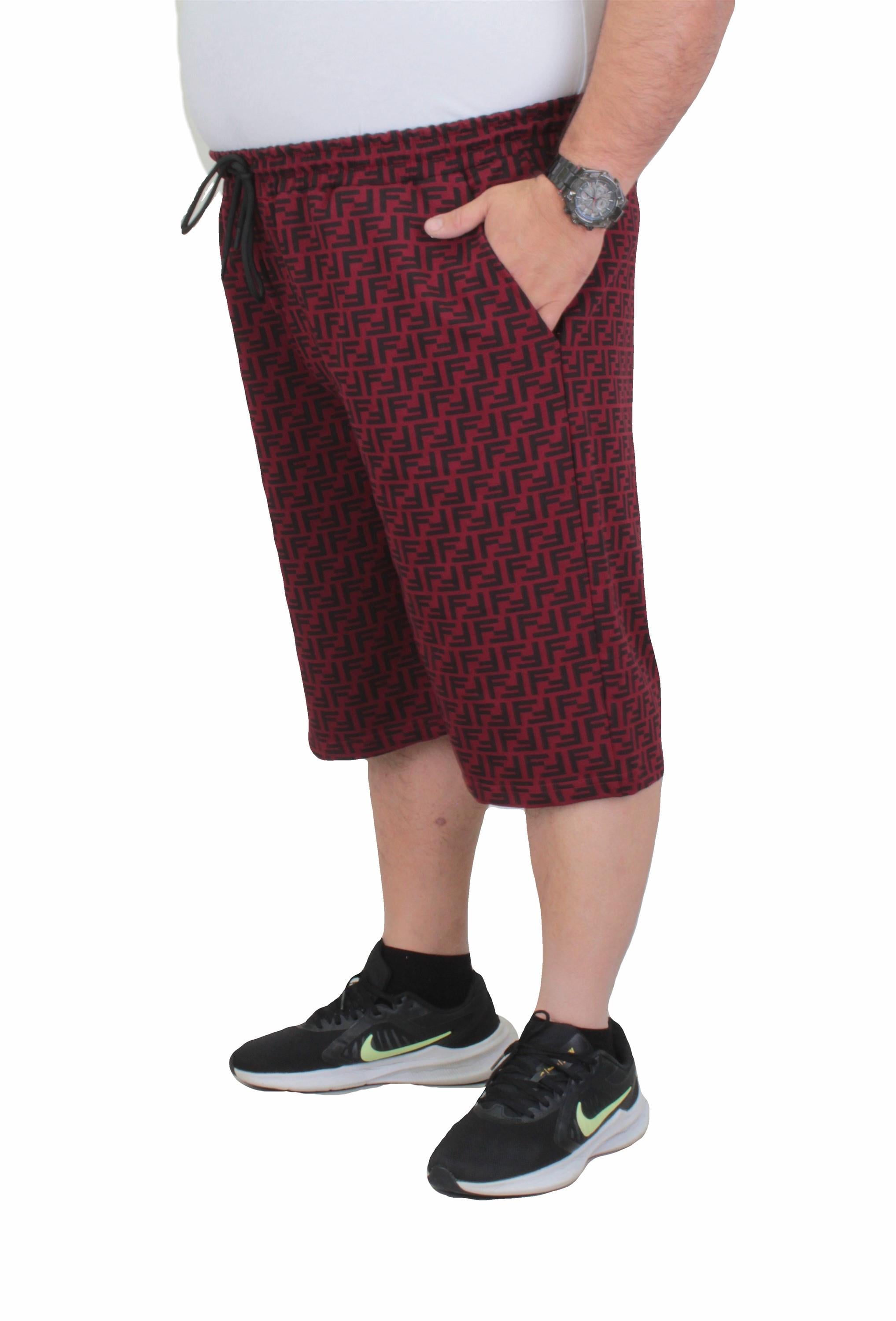 Erkek Büyük Beden FND Şort 24642 BORDO