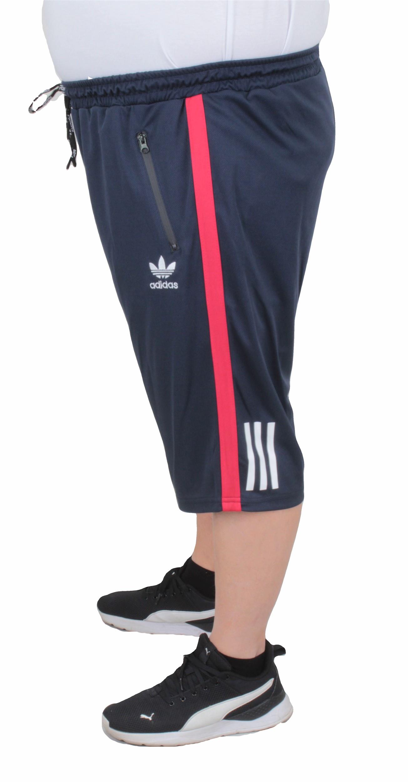 Erkek Büyük Beden Likralı Şort Damla Desen 24636 LACIVERT