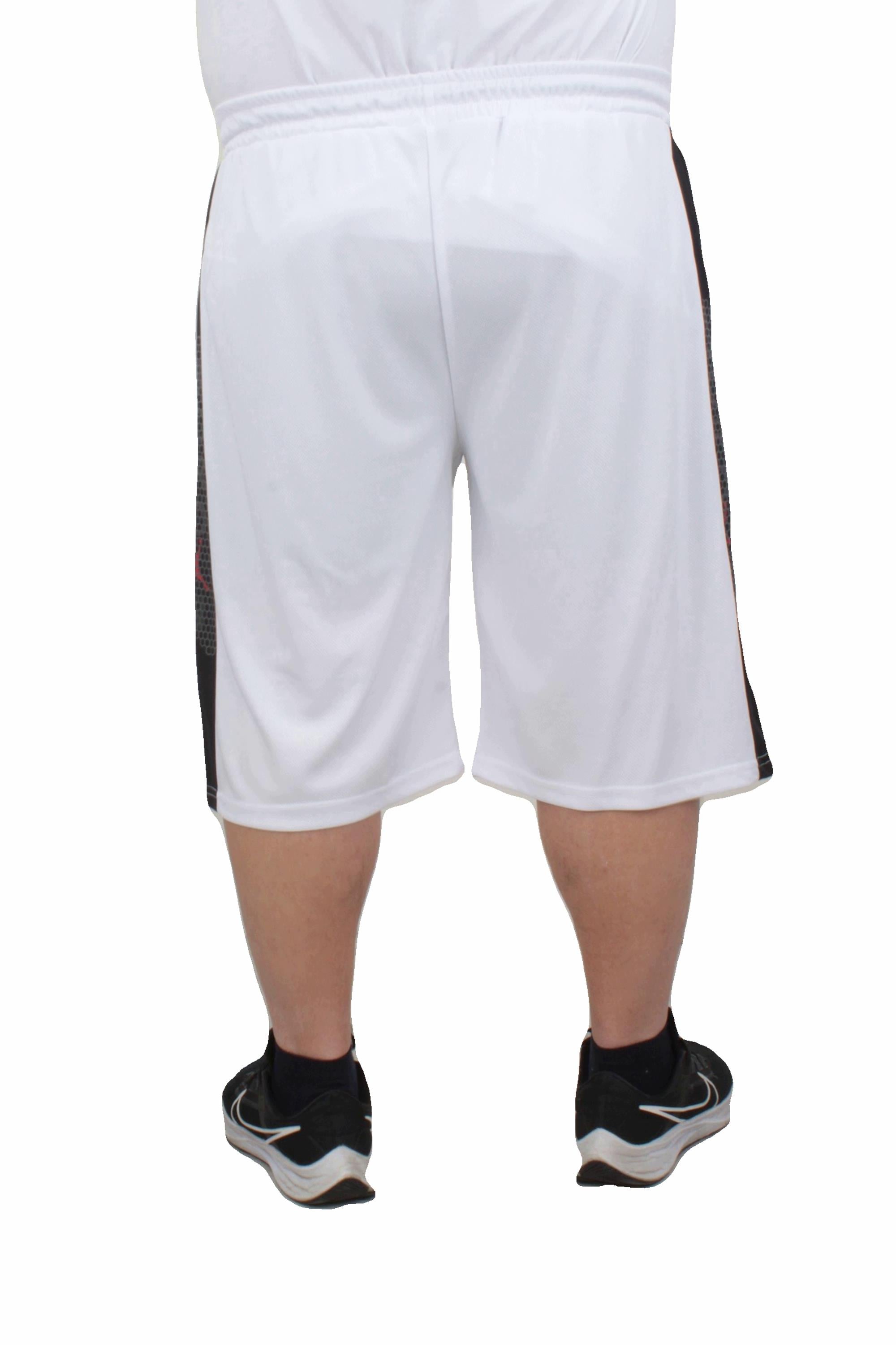 Erkek Büyük Beden Likralı Şort Damla Desen NKE 24638 BEYAZ