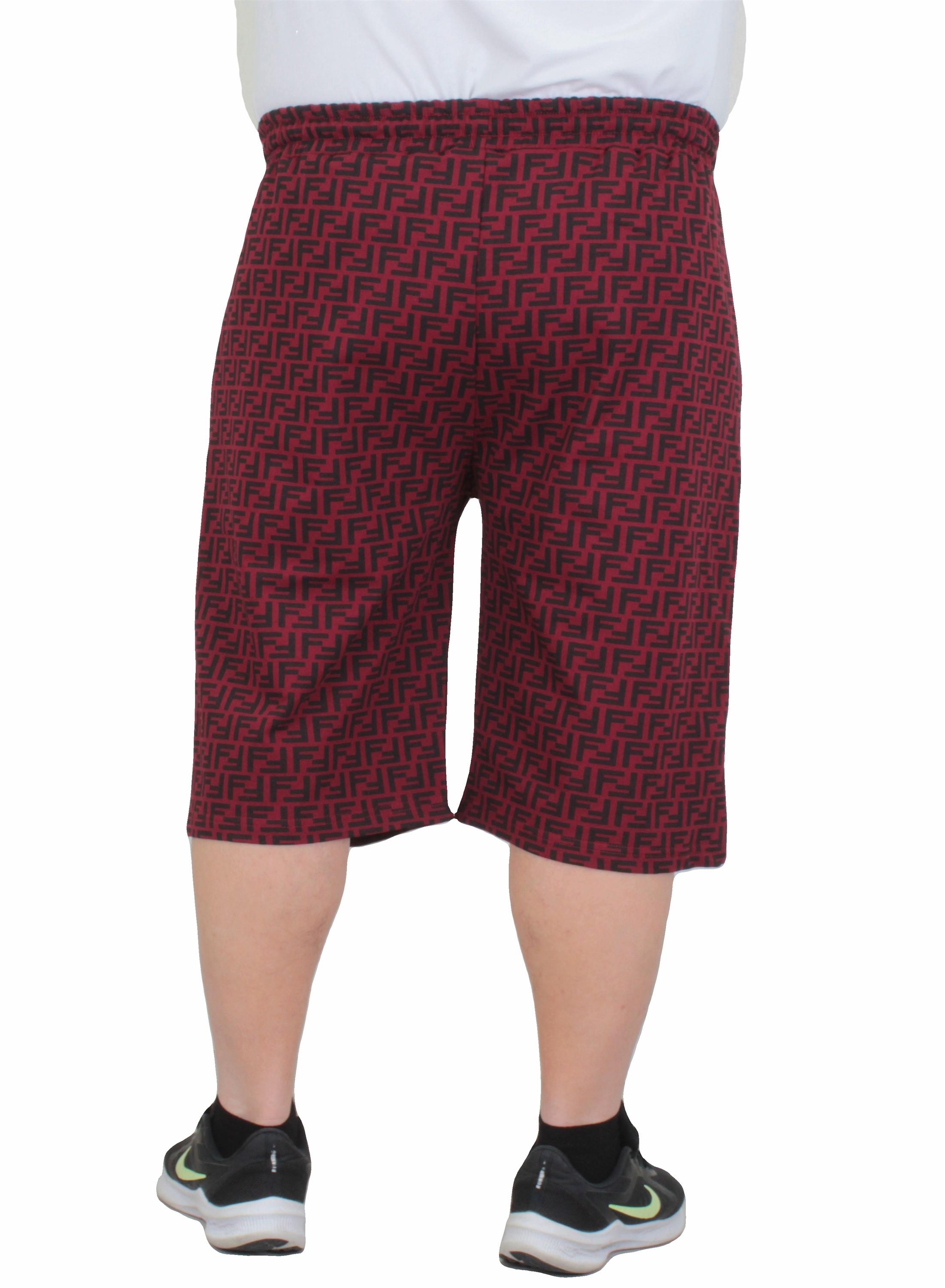 Erkek Büyük Beden FND Şort 24642 BORDO