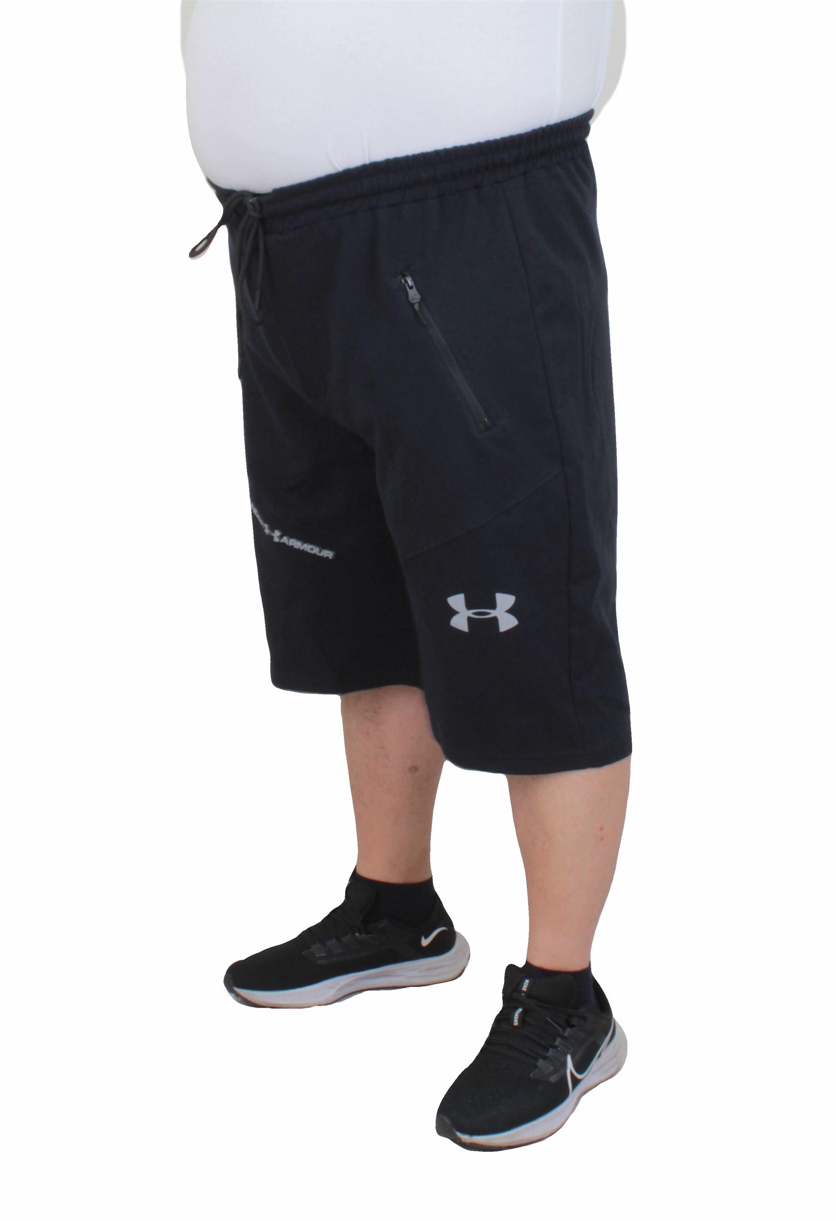 Büyük Beden Erkek Penye Şort UAR 24627 LACIVERT