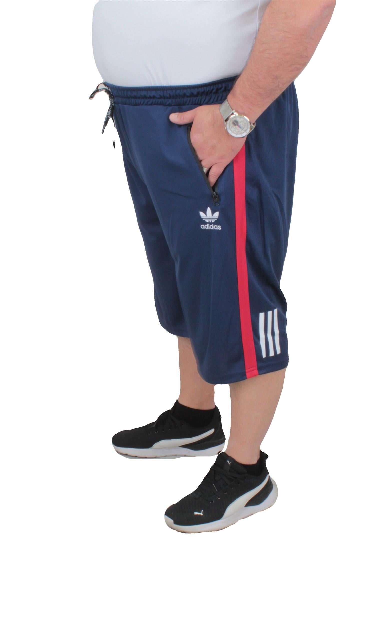 Erkek Büyük Beden Likralı Şort Damla Desen 24636 Marin