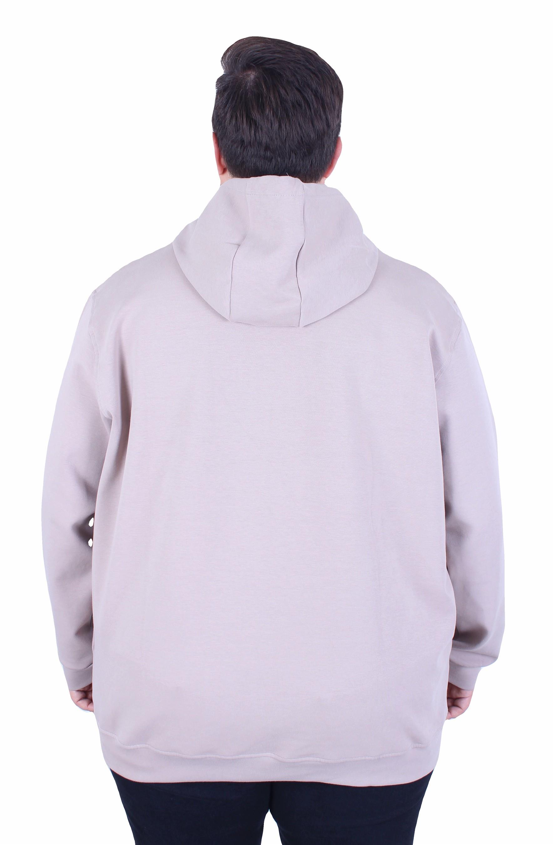 Erkek Büyük Beden Kapüşonlu Sweat Double Face DSQ 25712 BEJ