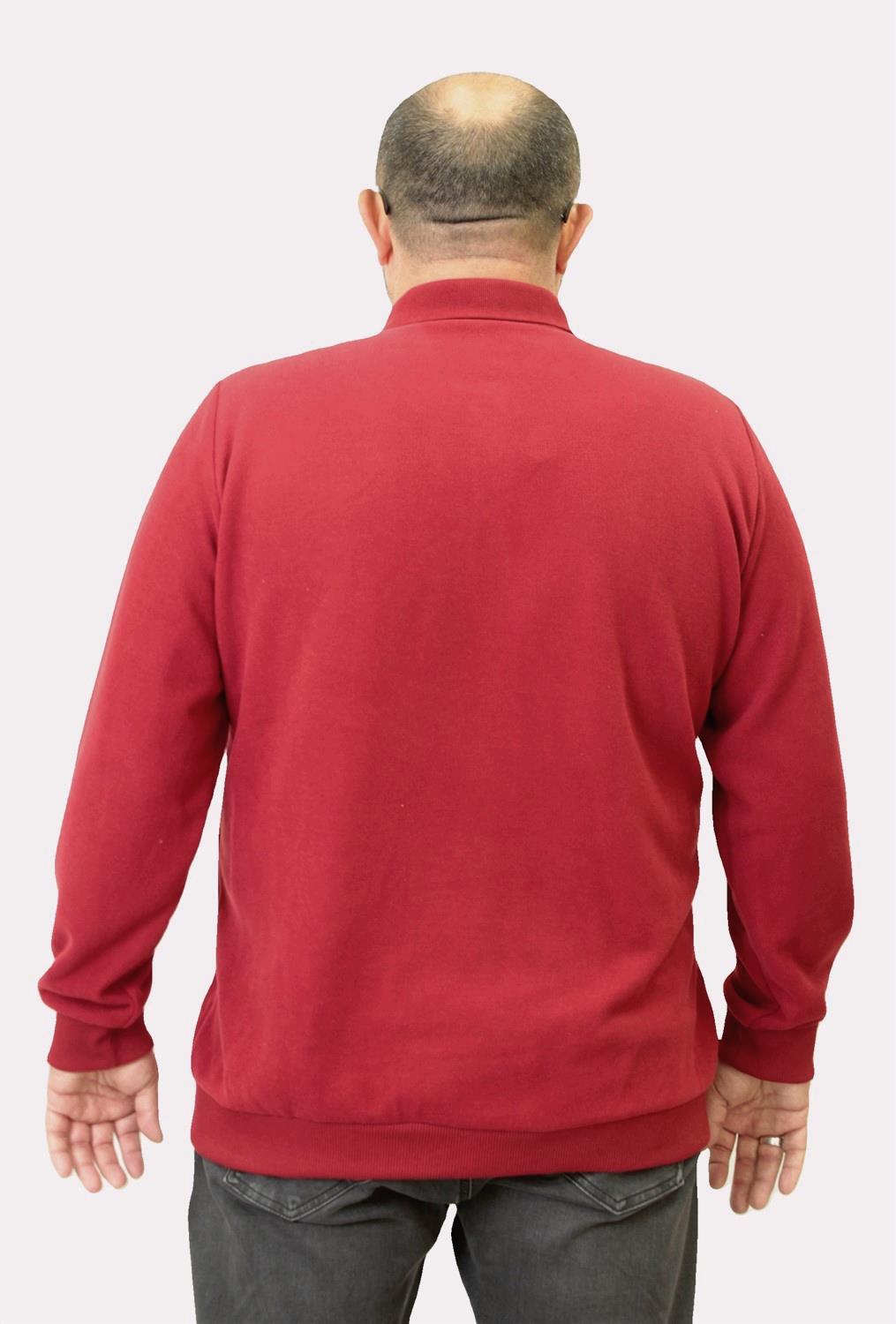 Erkek Büyük Beden Polo Yaka Sweat PRD 24405 BORDO
