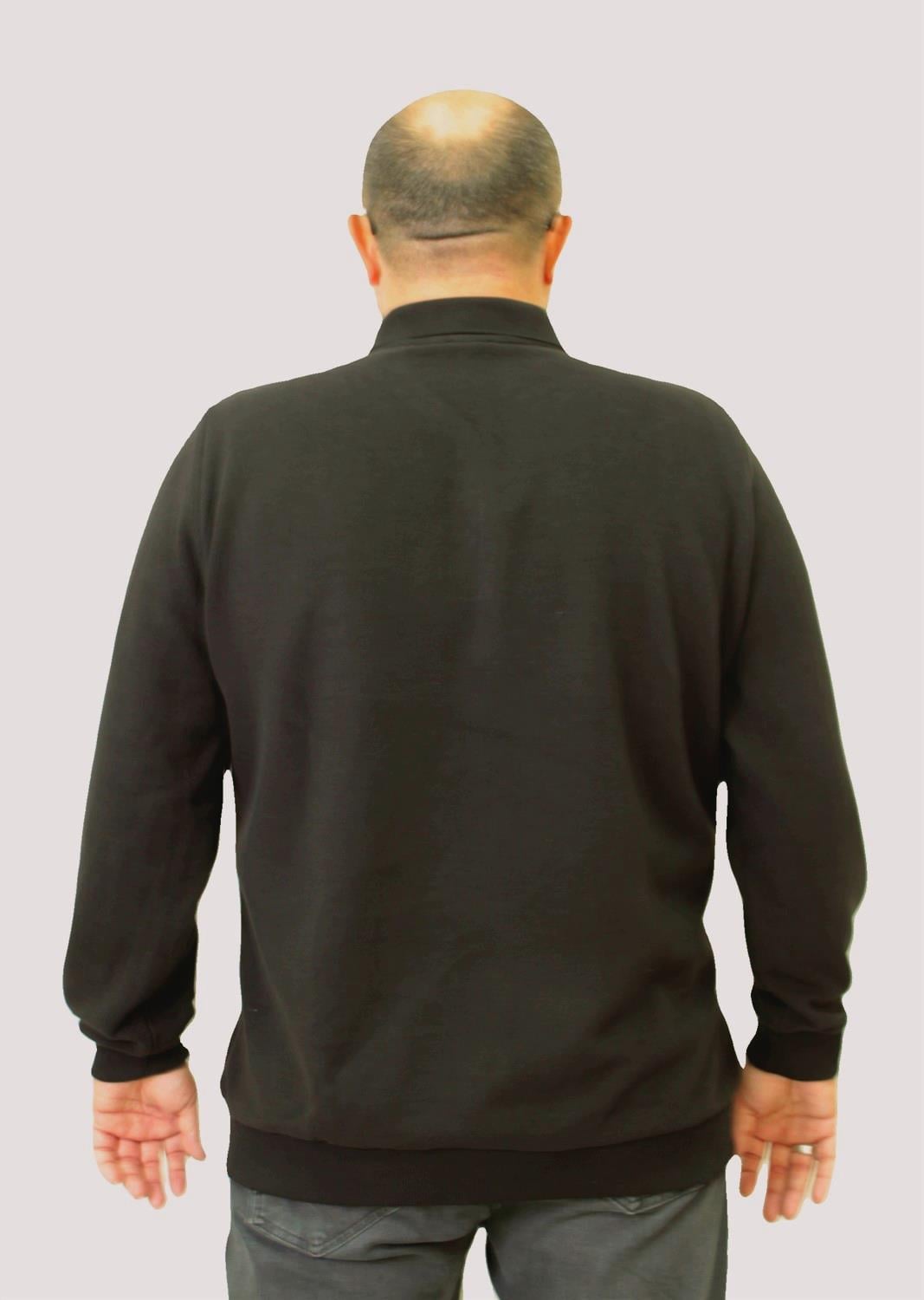 Erkek Büyük Beden Polo Yaka Sweat Brb 24400 SIYAH