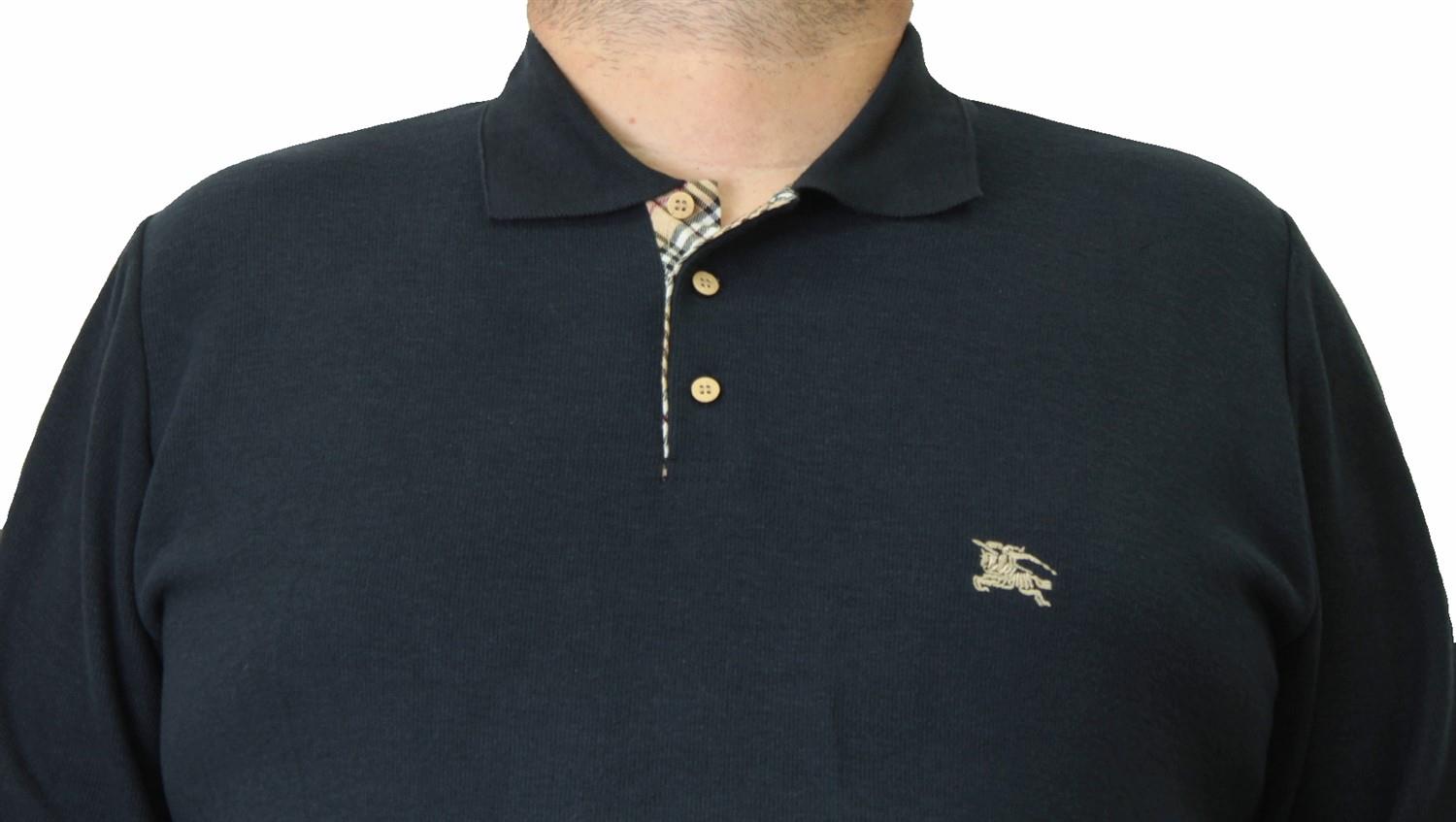 Erkek Büyük Beden Polo Yaka Sweat Brb 24400 LACIVERT