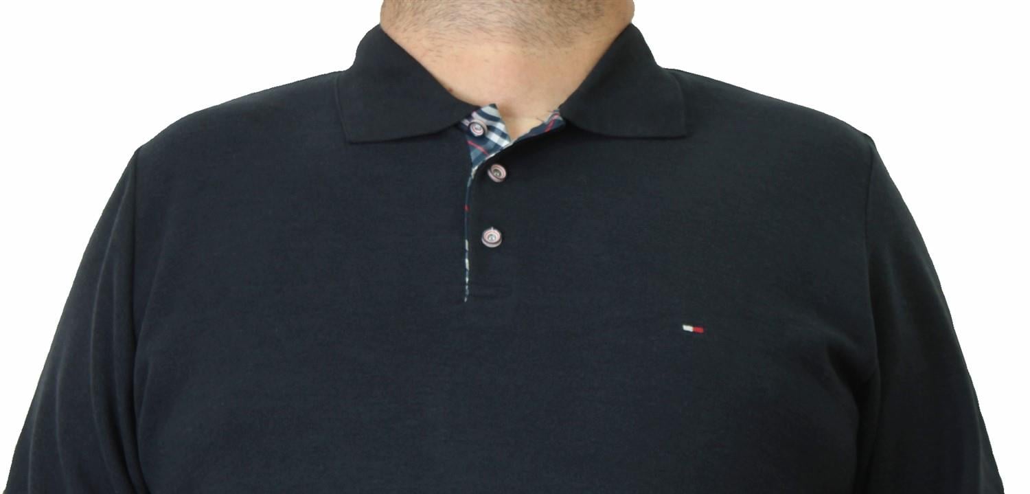 Erkek Büyük Beden Polo Yaka Sweat Tmy.24402 LACIVERT