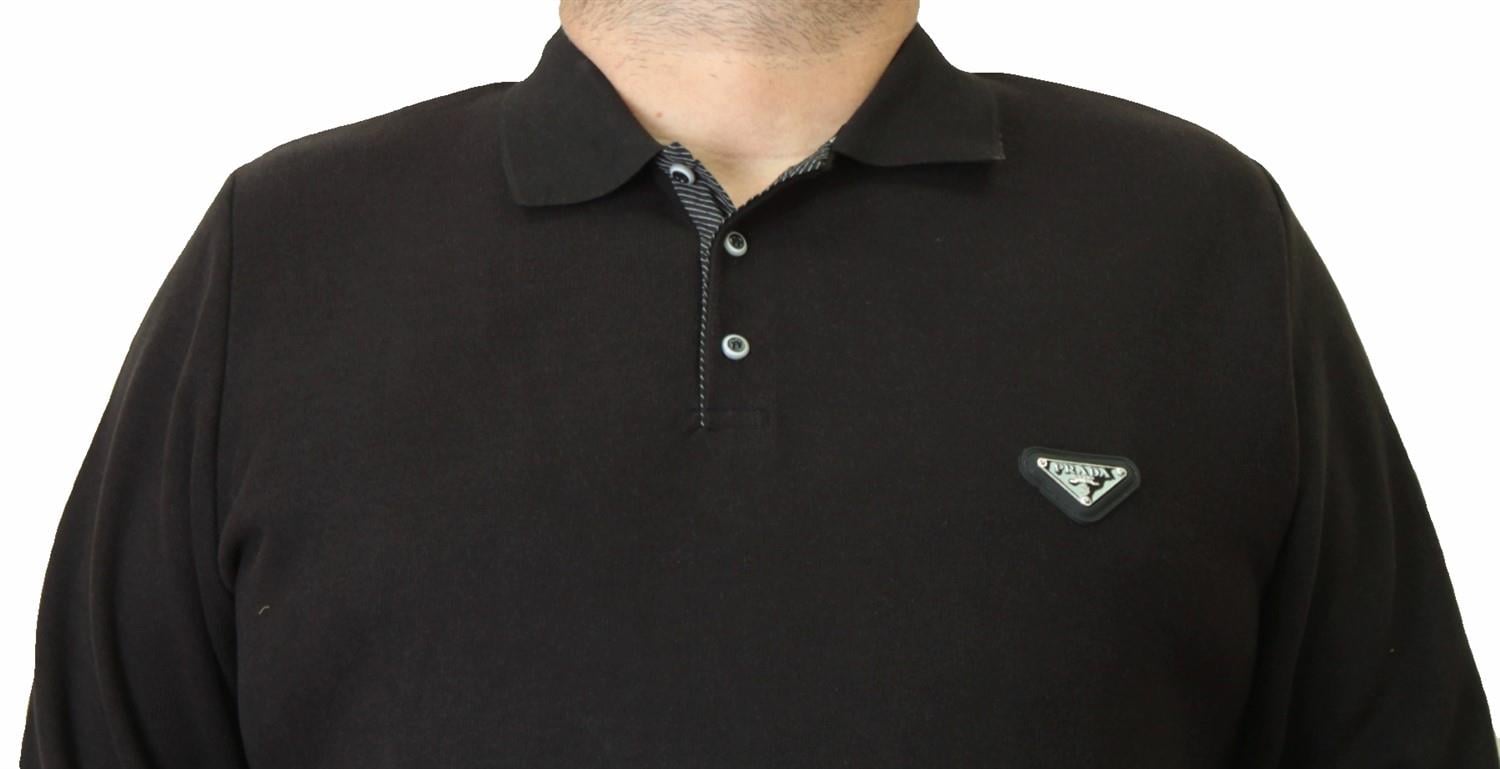 Erkek Büyük Beden Polo Yaka Sweat PRD 24405 SIYAH