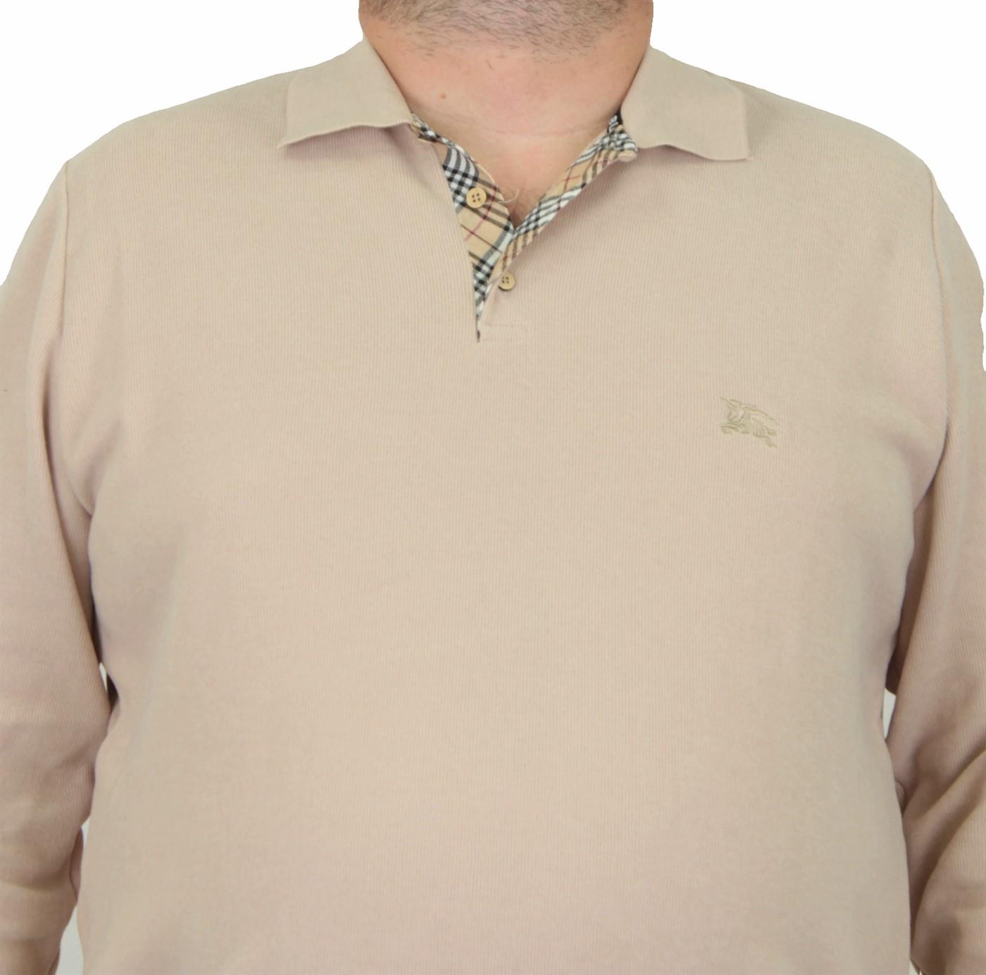 Erkek Büyük Beden Polo Yaka Sweat Brb 24400 BEJ
