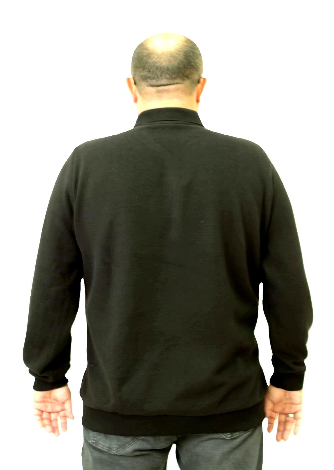 Erkek Büyük Beden Polo Yaka Sweat Tmy.24402 SIYAH