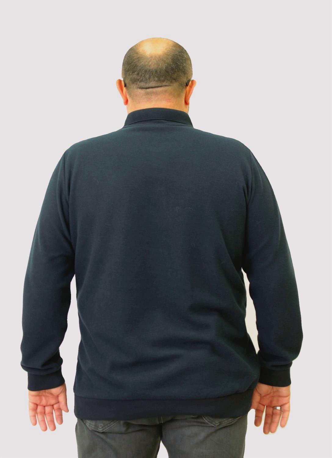 Erkek Büyük Beden Polo Yaka Sweat Brb 24400 LACIVERT