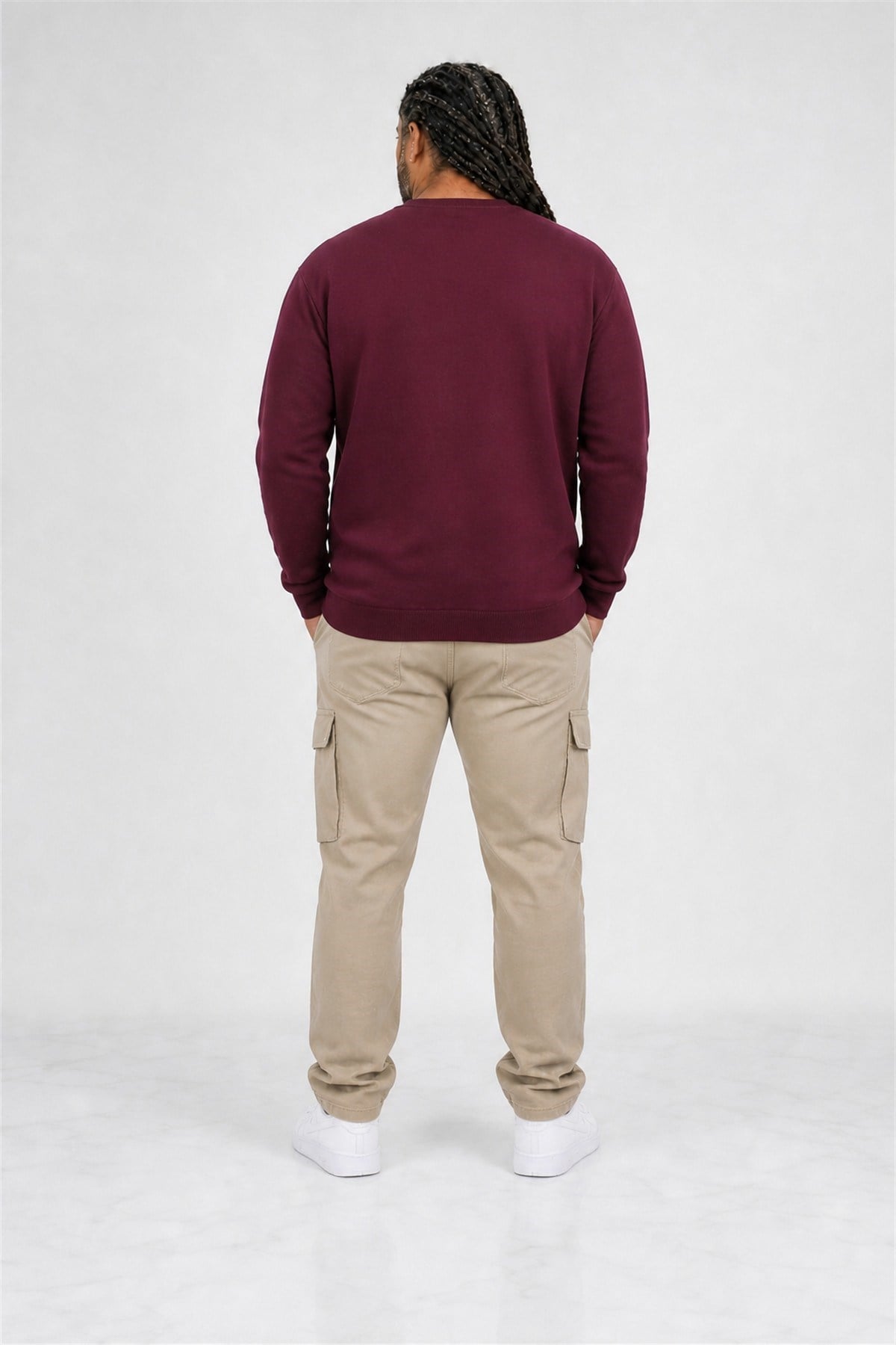 Erkek Büyük Beden Sıfır Yaka 3ip Sweat Tmmy 24204 MURDUM