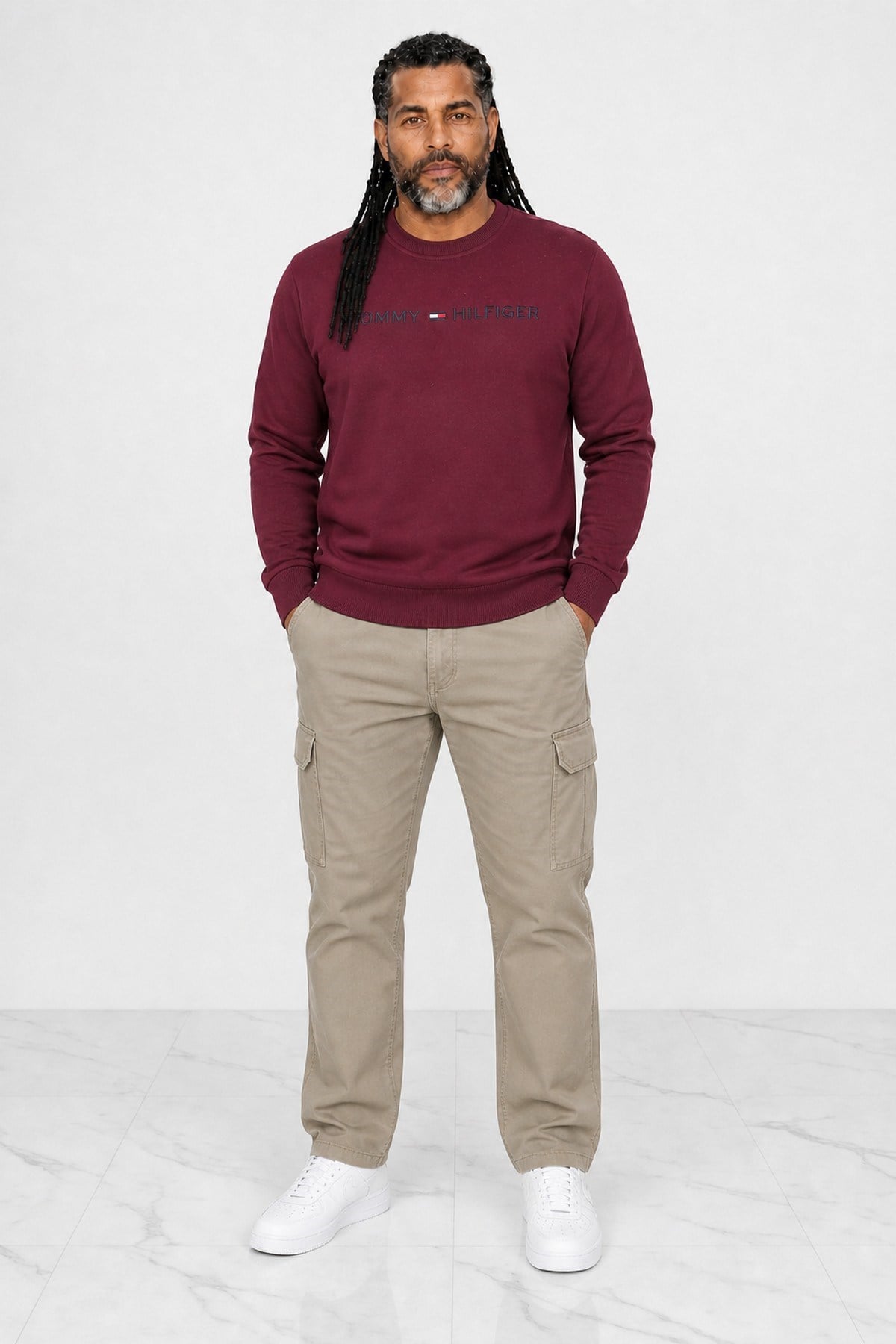 Erkek Büyük Beden Sıfır Yaka 3ip Sweat Tmmy 24204 MURDUM