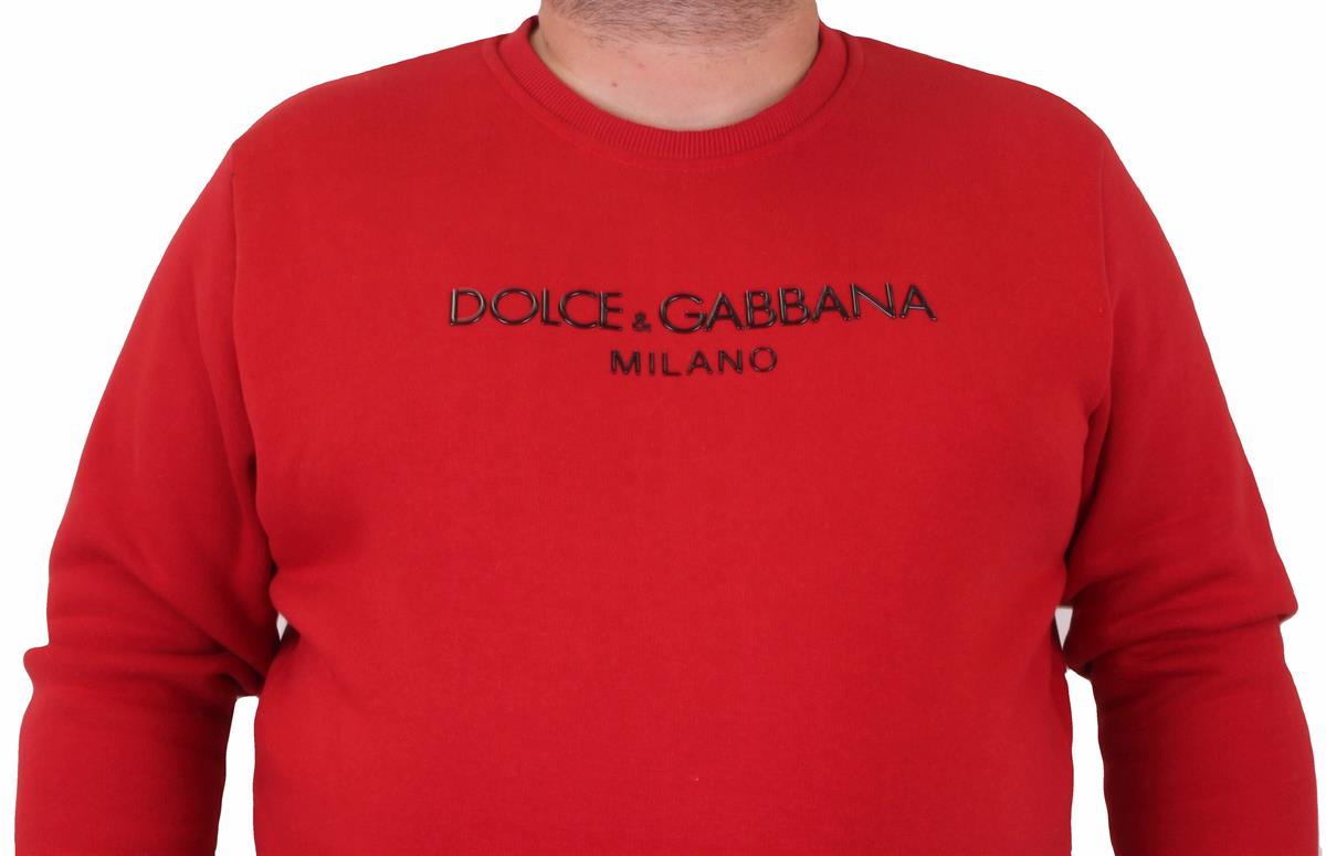 Erkek Büyük Beden Sıfır Yaka Sweat DG 23207 KIRMIZI