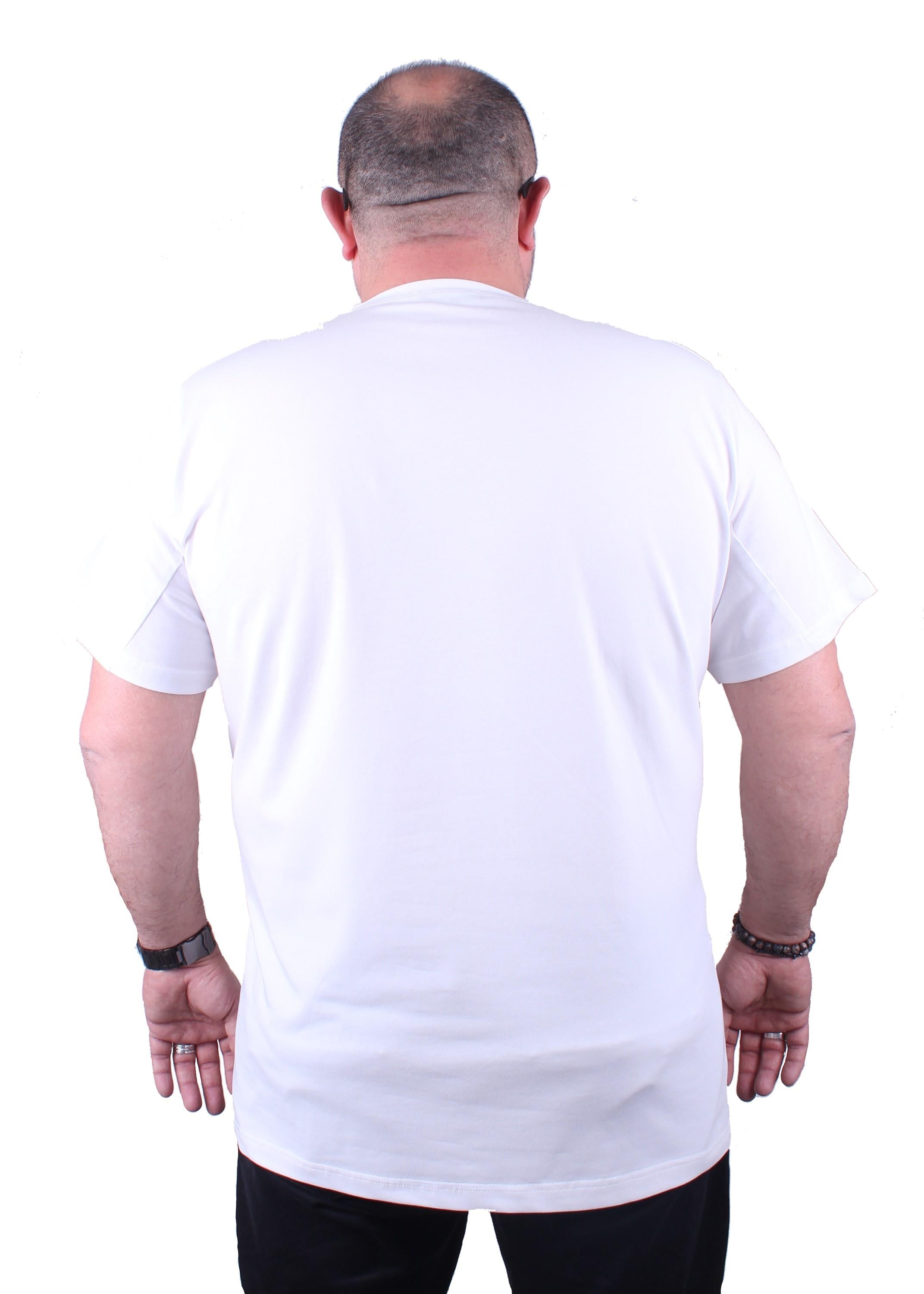 Tişört Bisiklet Yaka HGBS 24123 BEYAZ