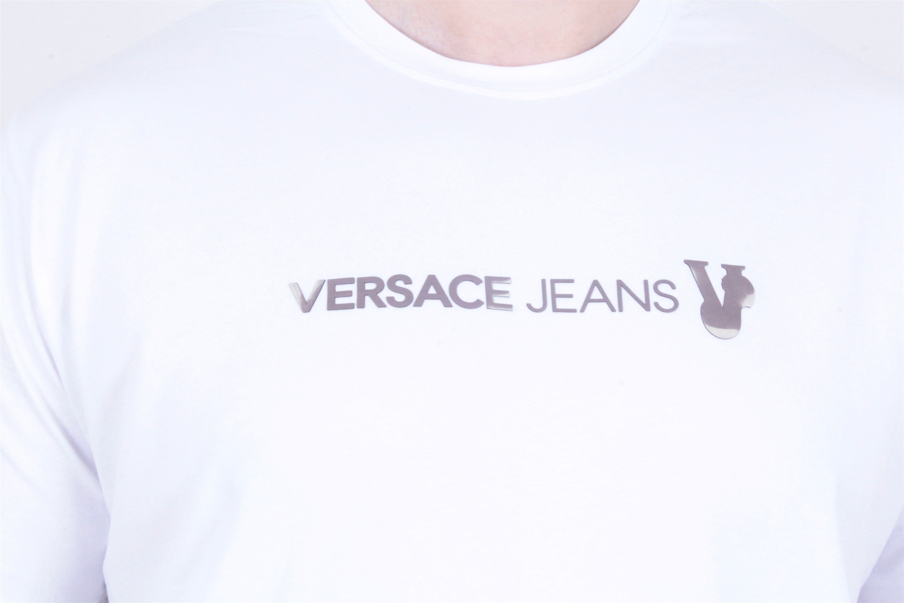 Erkek Büyük Beden Sıfır Yaka Tişört VRSC 26110 BEYAZ