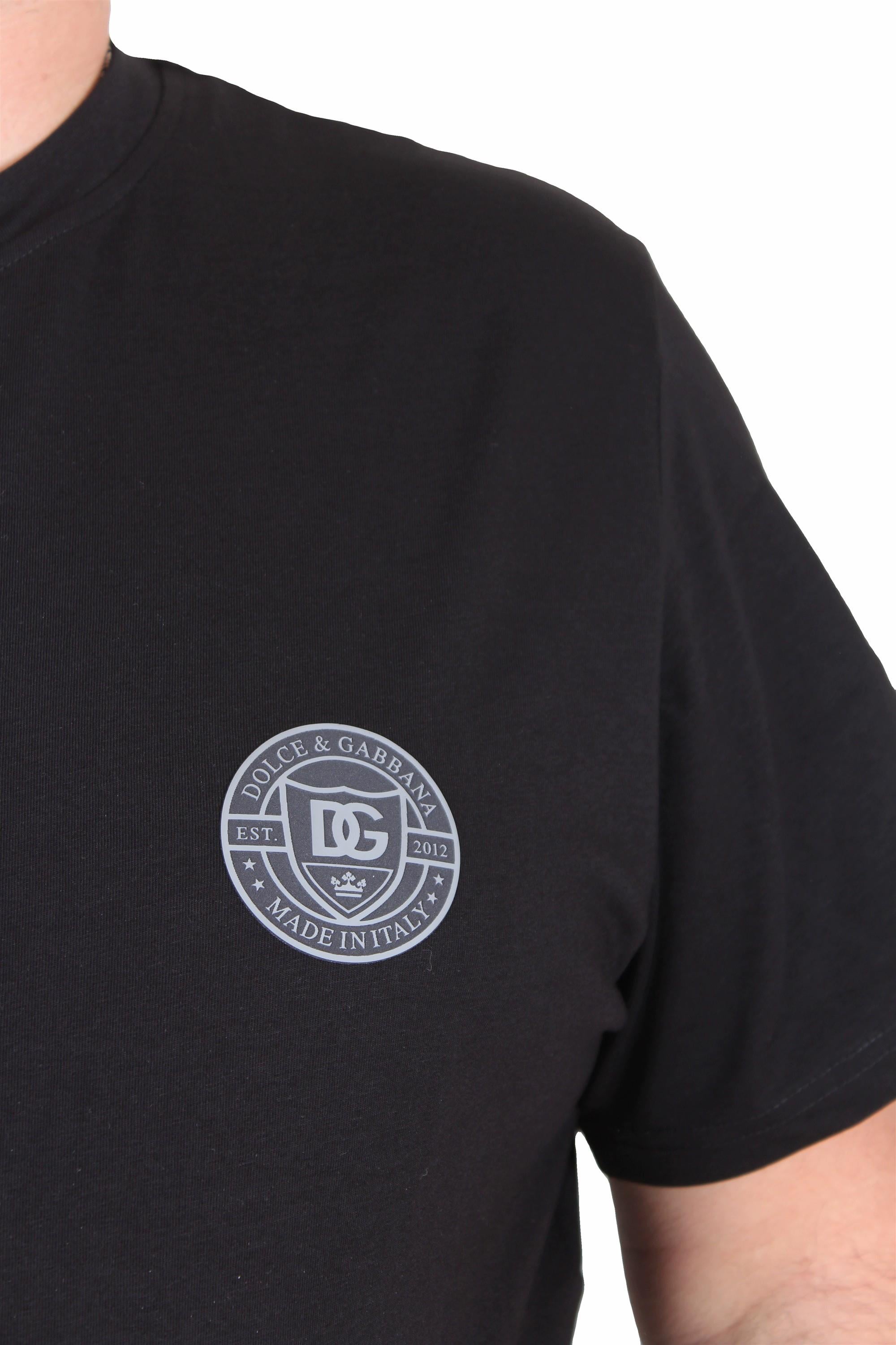 Erkek Büyük Beden Sıfır Yaka Tişört Dg Italy 25124 SIYAH