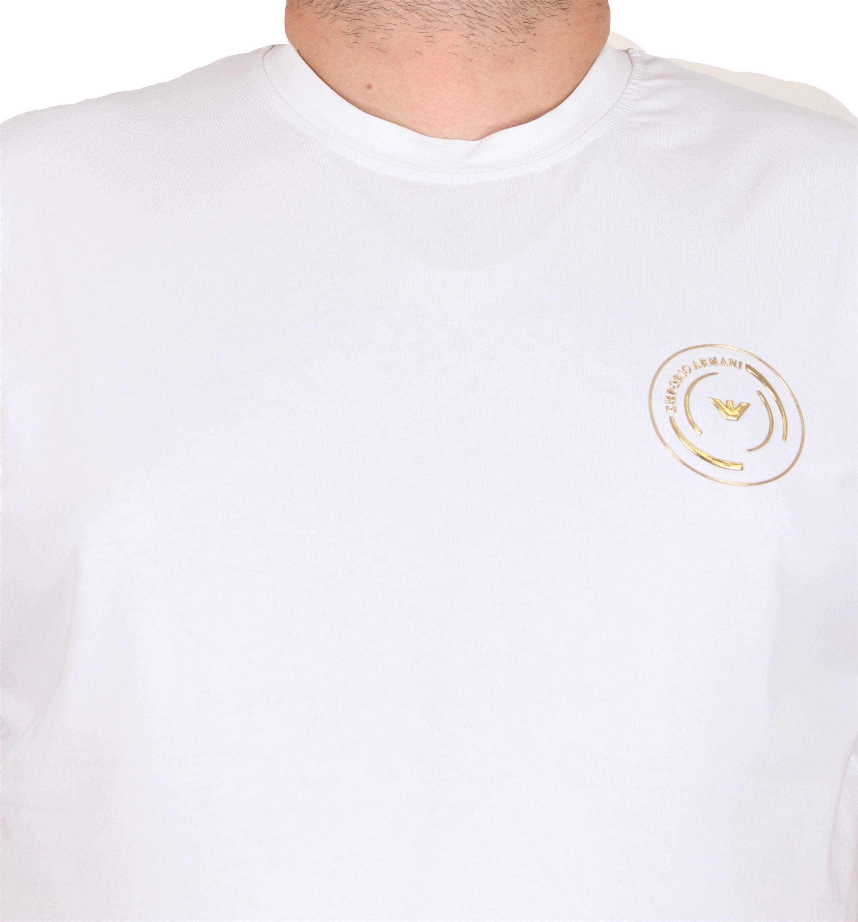 Erkek Büyük Beden Sıfır Yaka Tişört EA 25110 BEYAZ