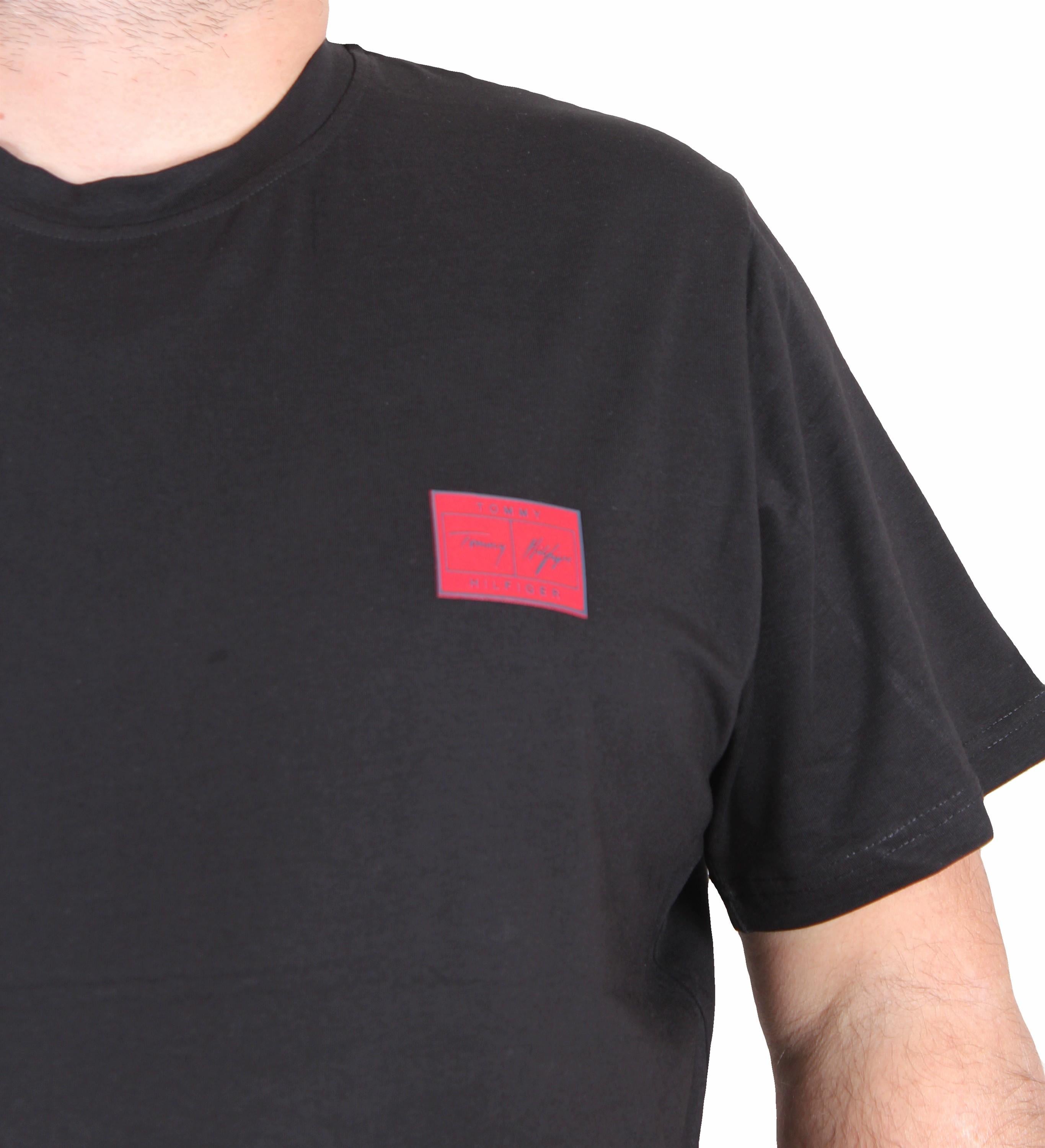 Erkek Büyük Beden Sıfır Yaka Tişört Tmy Hlf 25125 SIYAH