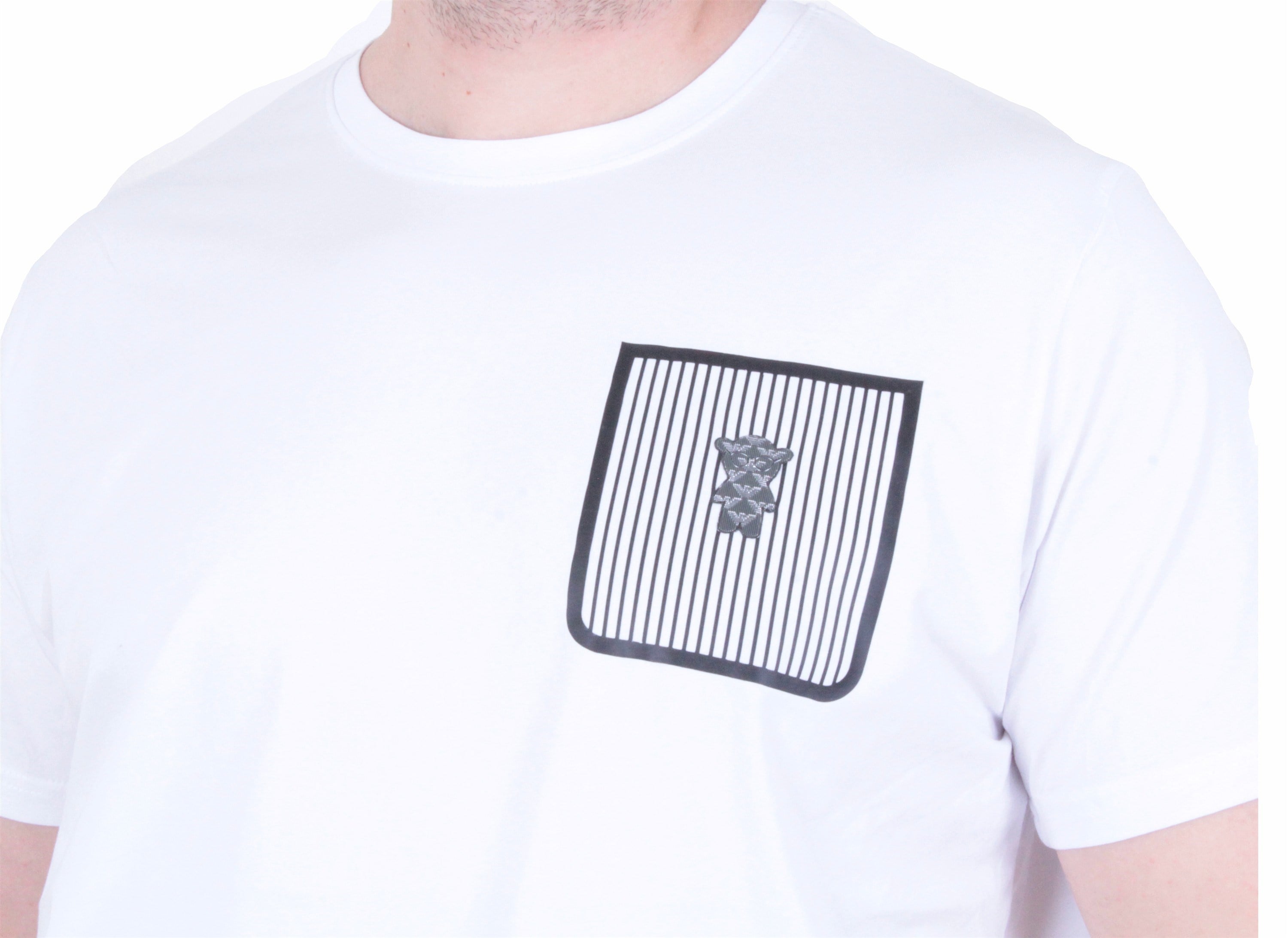 Erkek Büyük Beden Sıfır Yaka Tişört EA 26100 BEYAZ